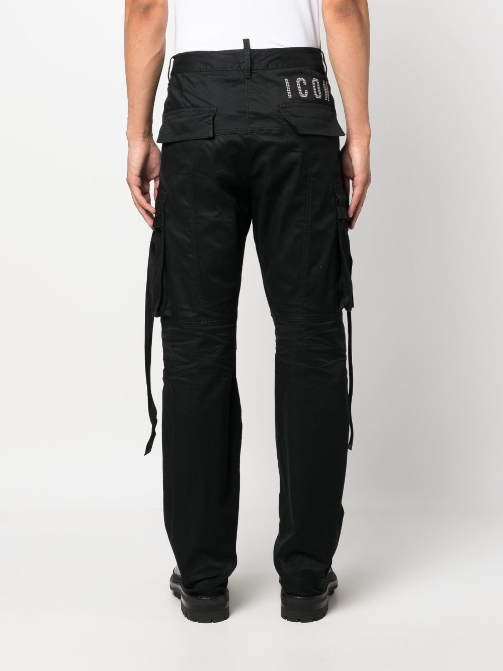 straight-leg cotton cargo trousers - 4