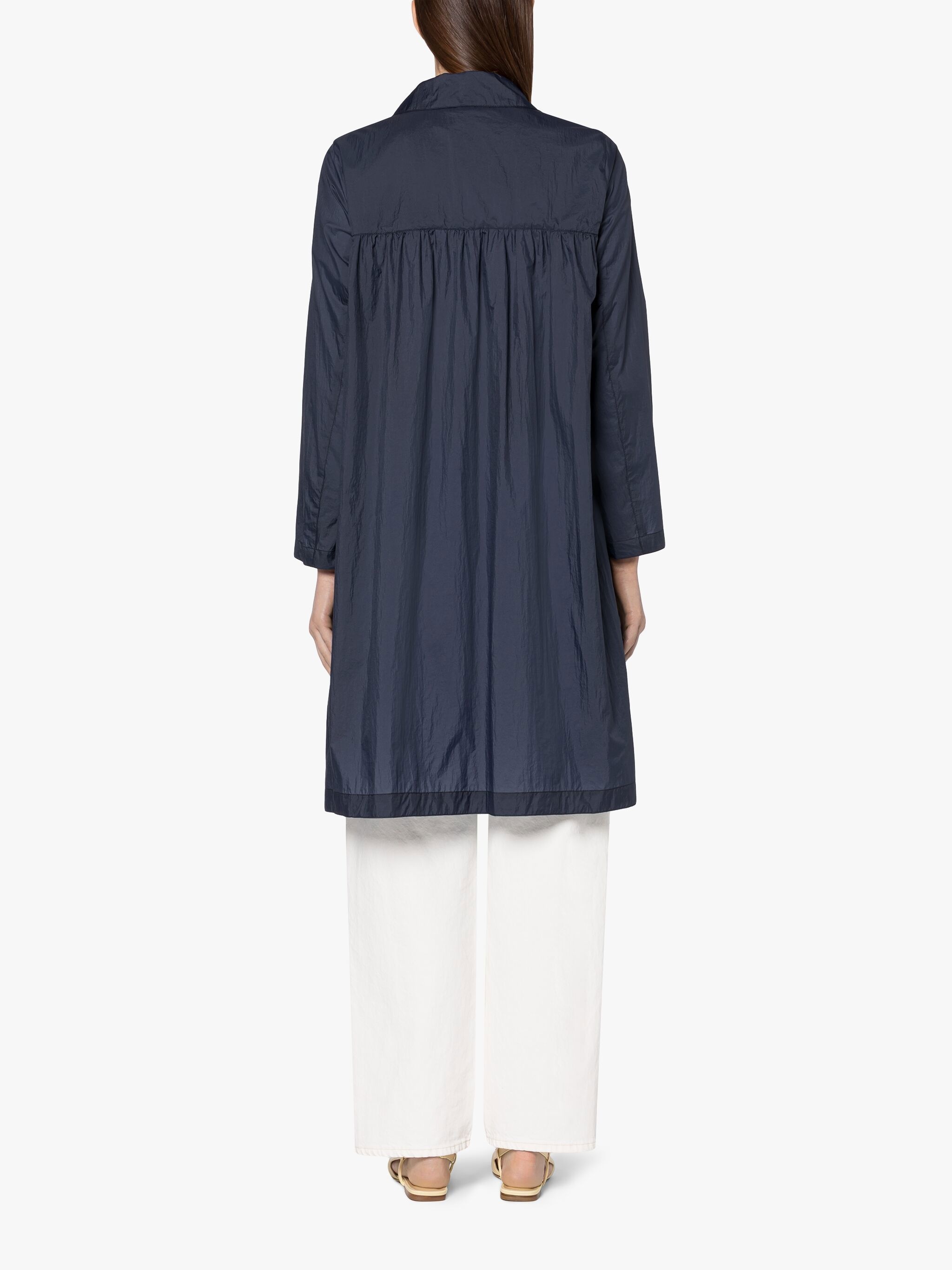 HANA NAVY NYLON COAT - 4