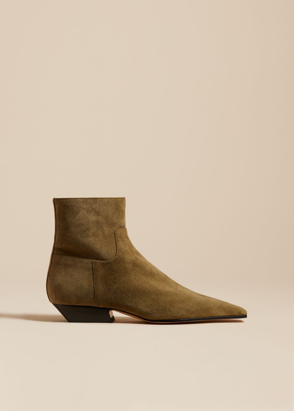 The Marfa Ankle Boot in Khaki Suede - 1