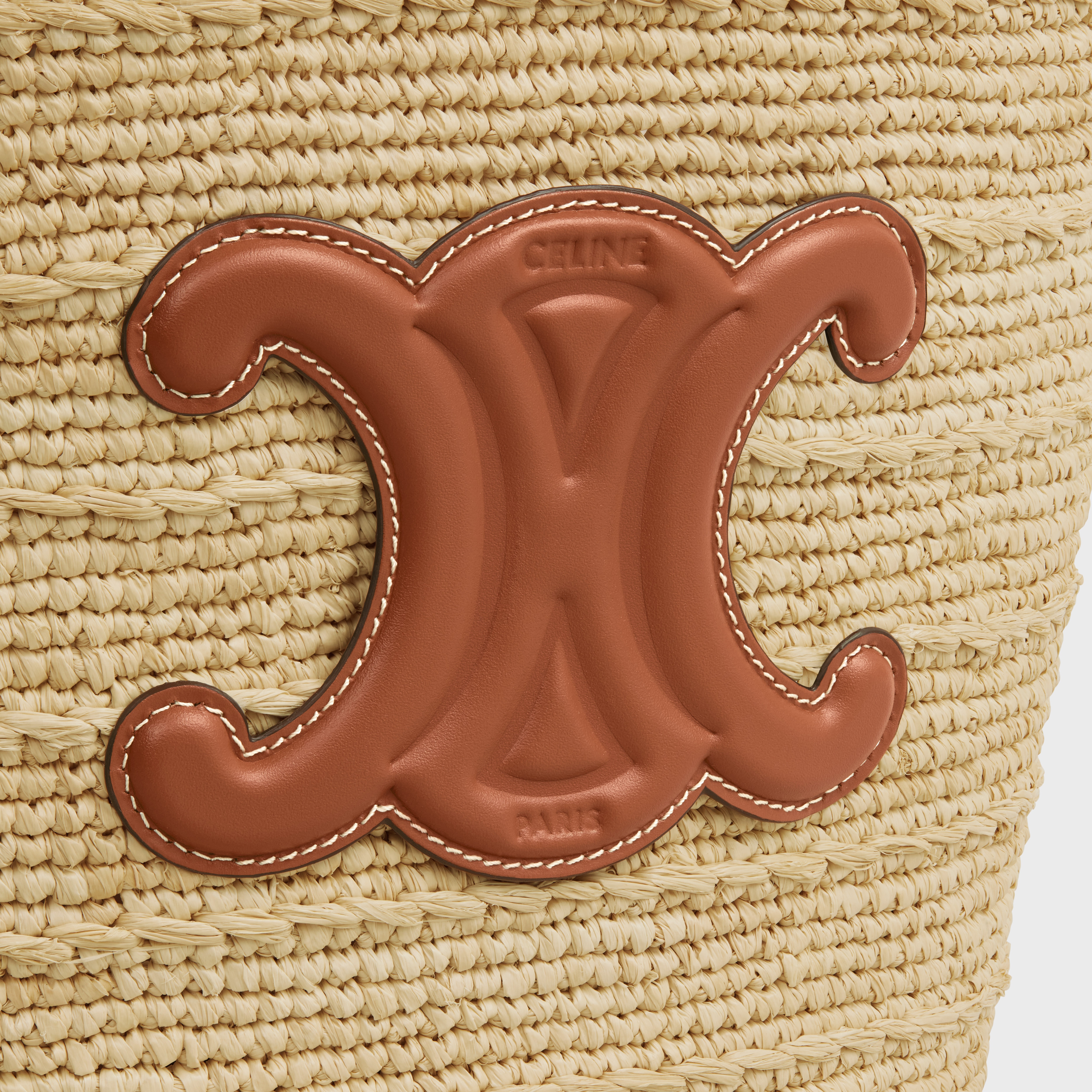 CELINE TEEN SUPPLE CELINE CLASSIC PANIER in Raffia and