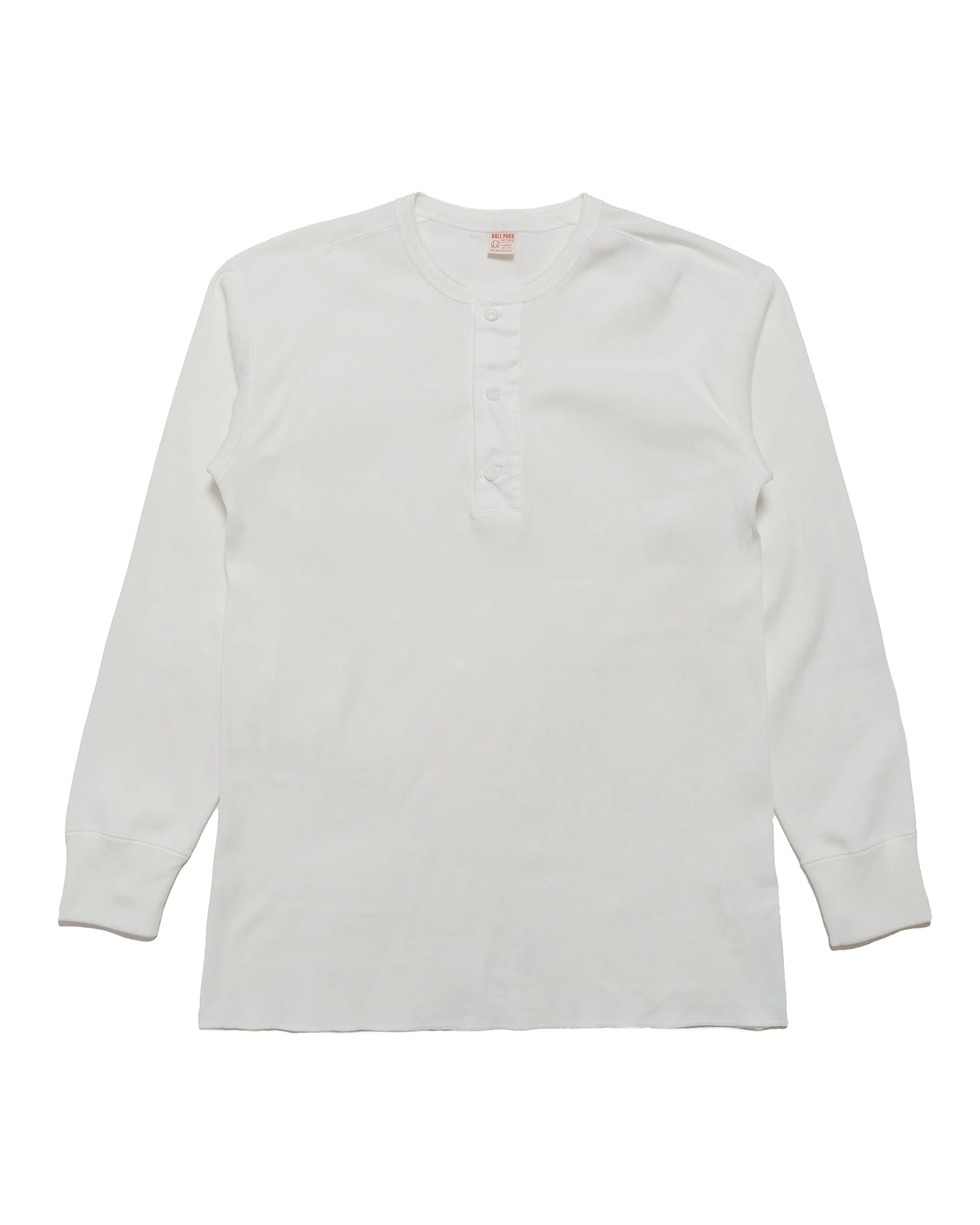 MC23111 Union Henley Undershirt L/S White - 1