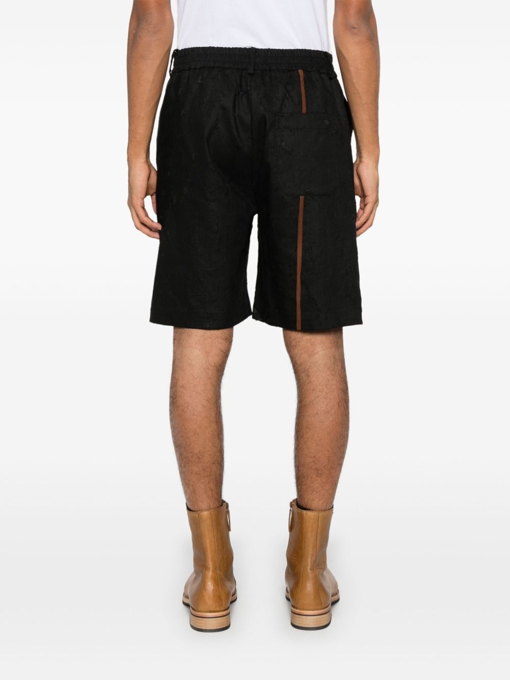 stripe-detail shorts - 4