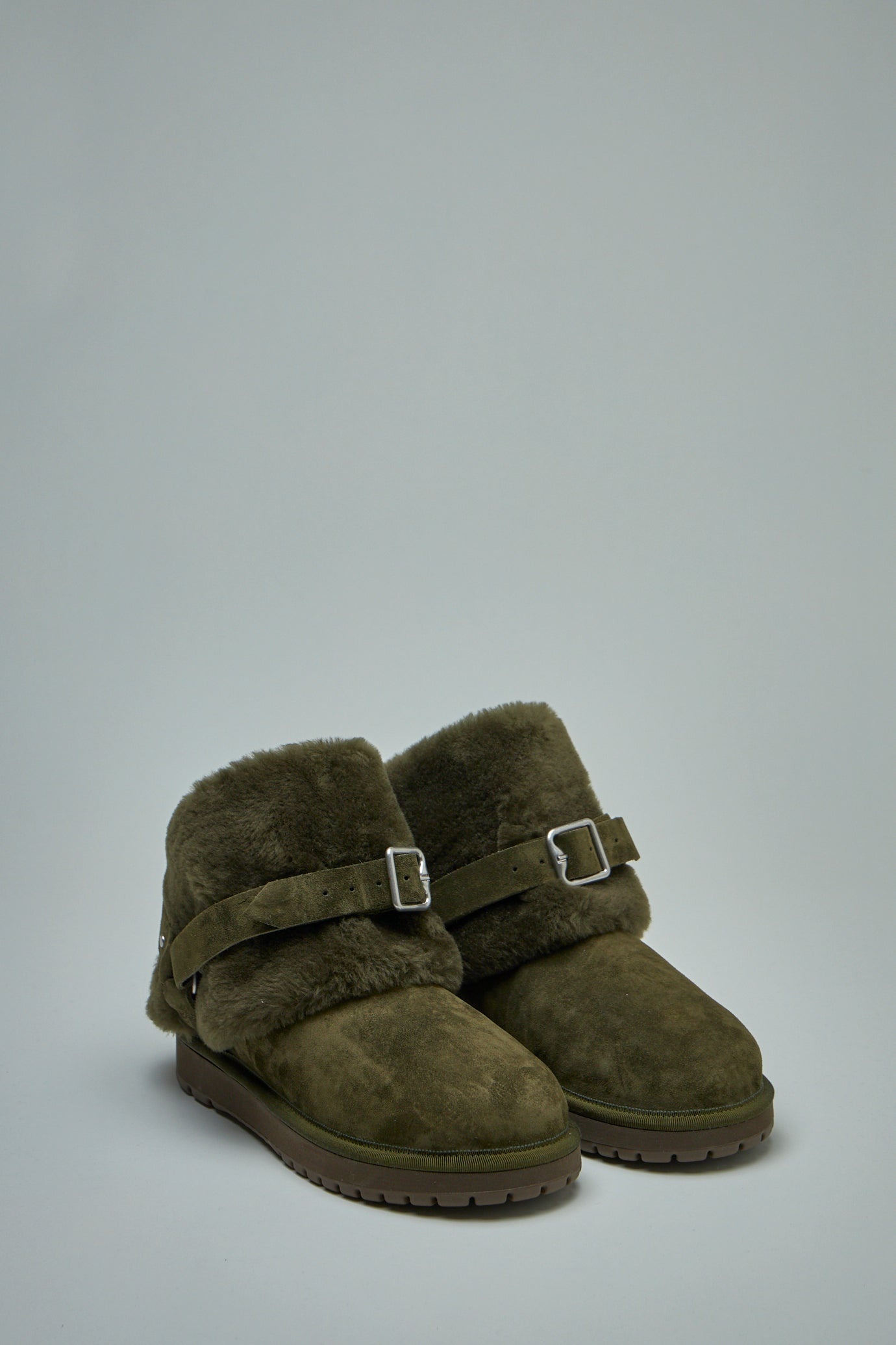 Suede and Shearling Chubby Boots - 2