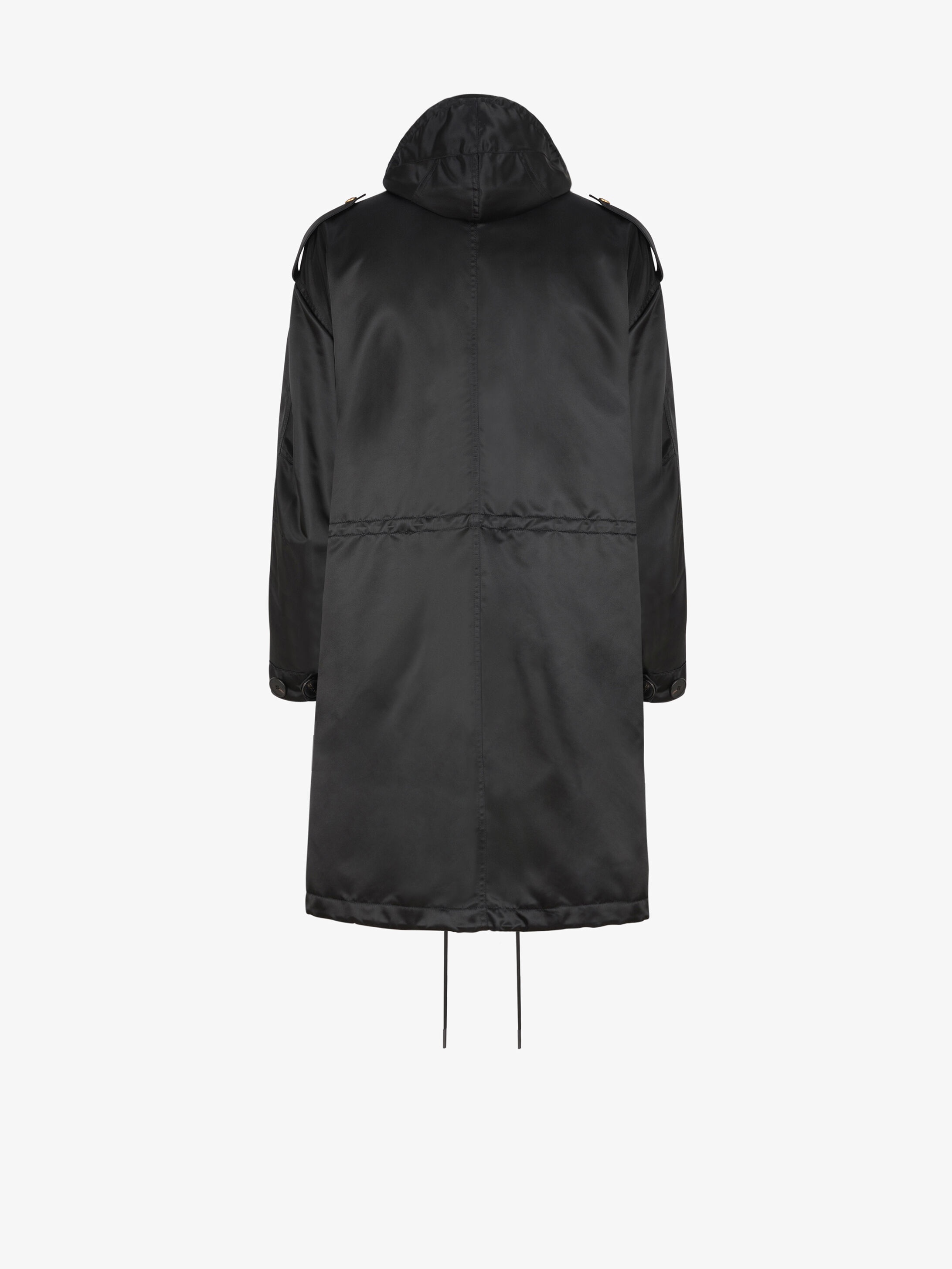 Parka in brillant nylon with 4G buttons - 4