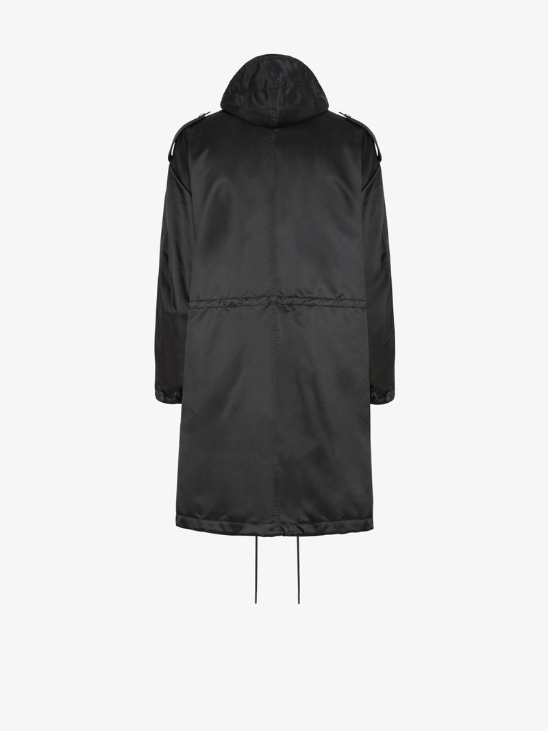 Parka in brillant nylon with 4G buttons 4