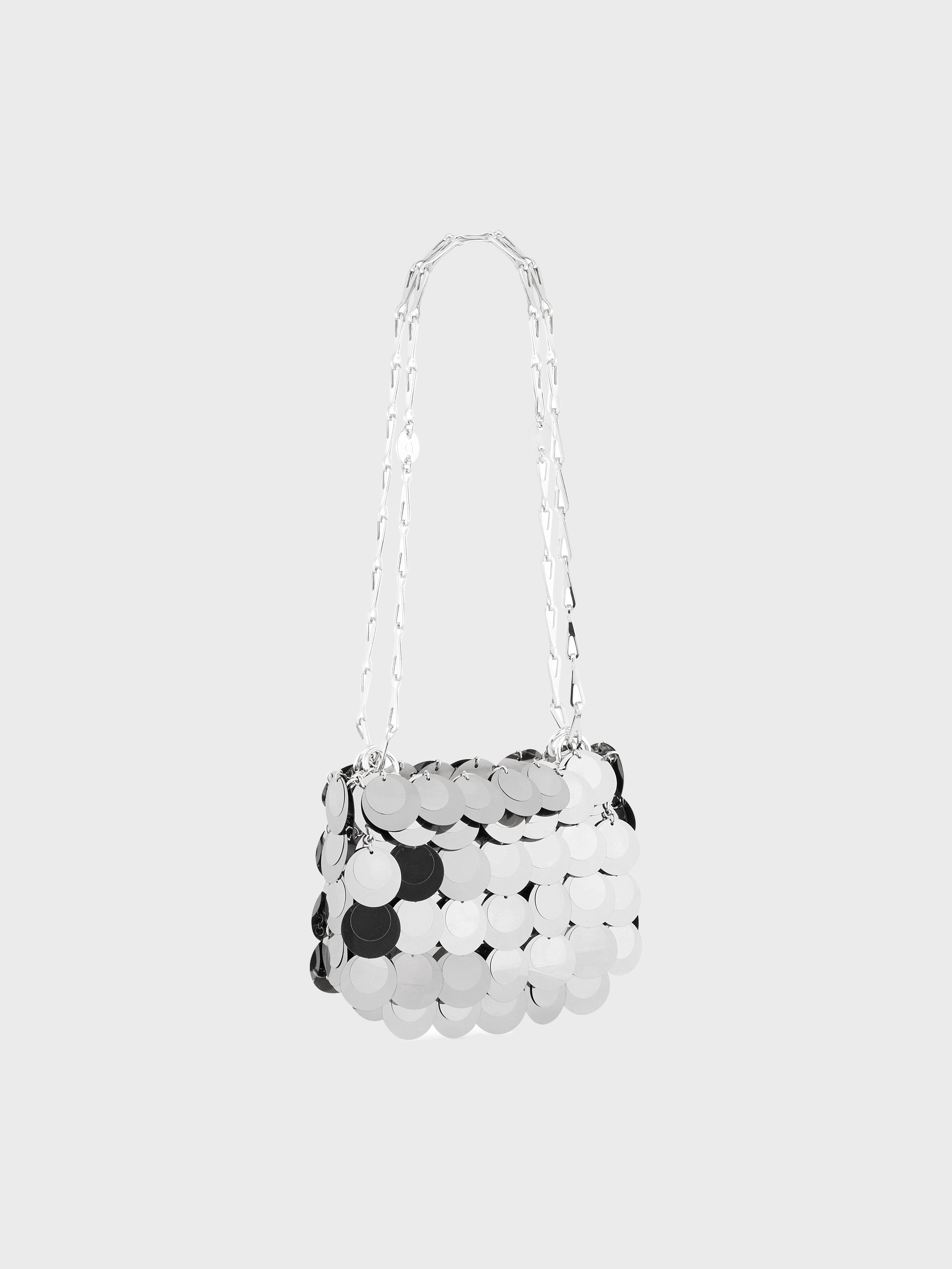 SILVER SPARKLE DISCS NANO BAG - 2