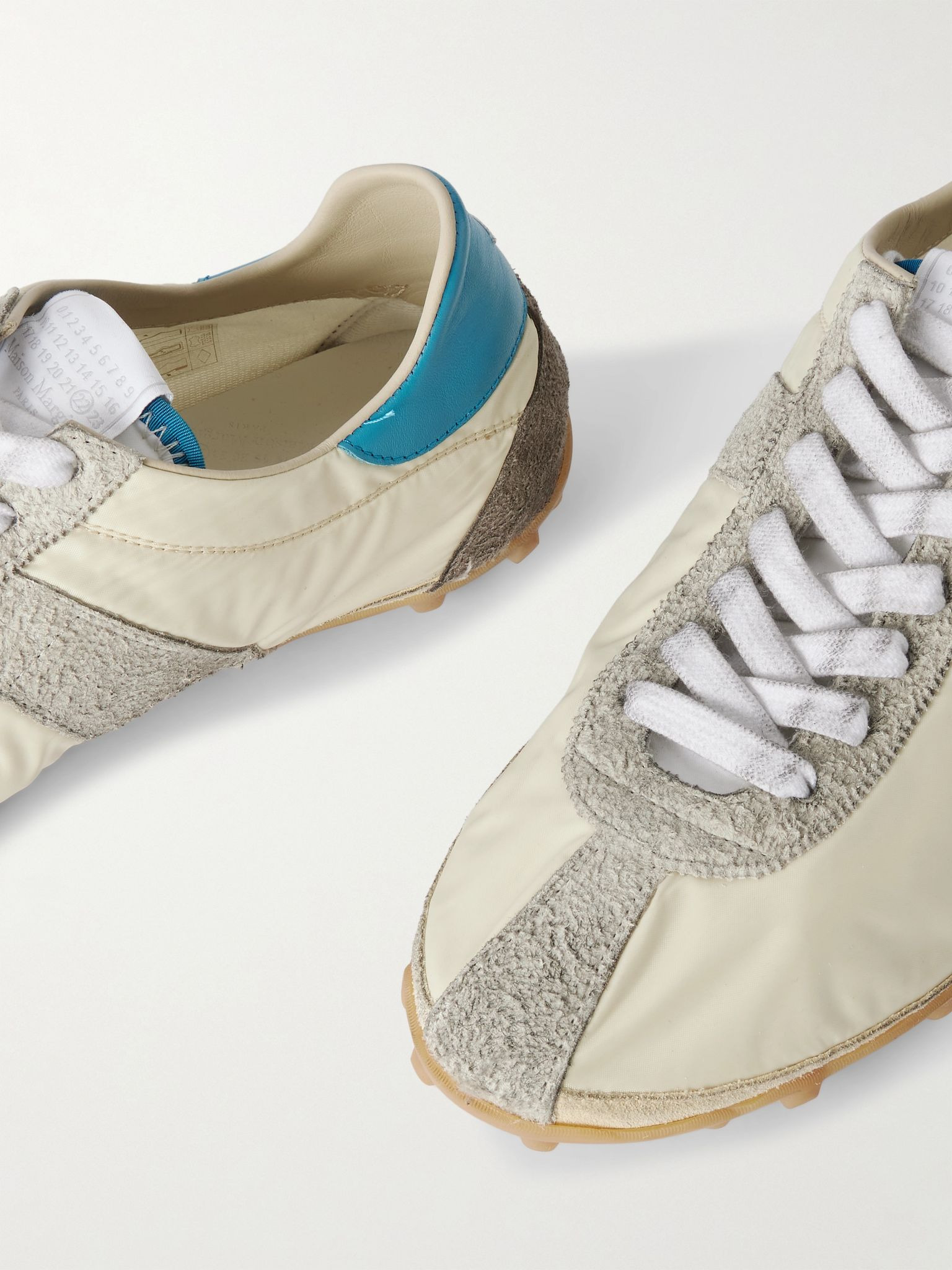 Sprinters Leather and Suede-Trimmed Nylon Sneakers Off-white - 5