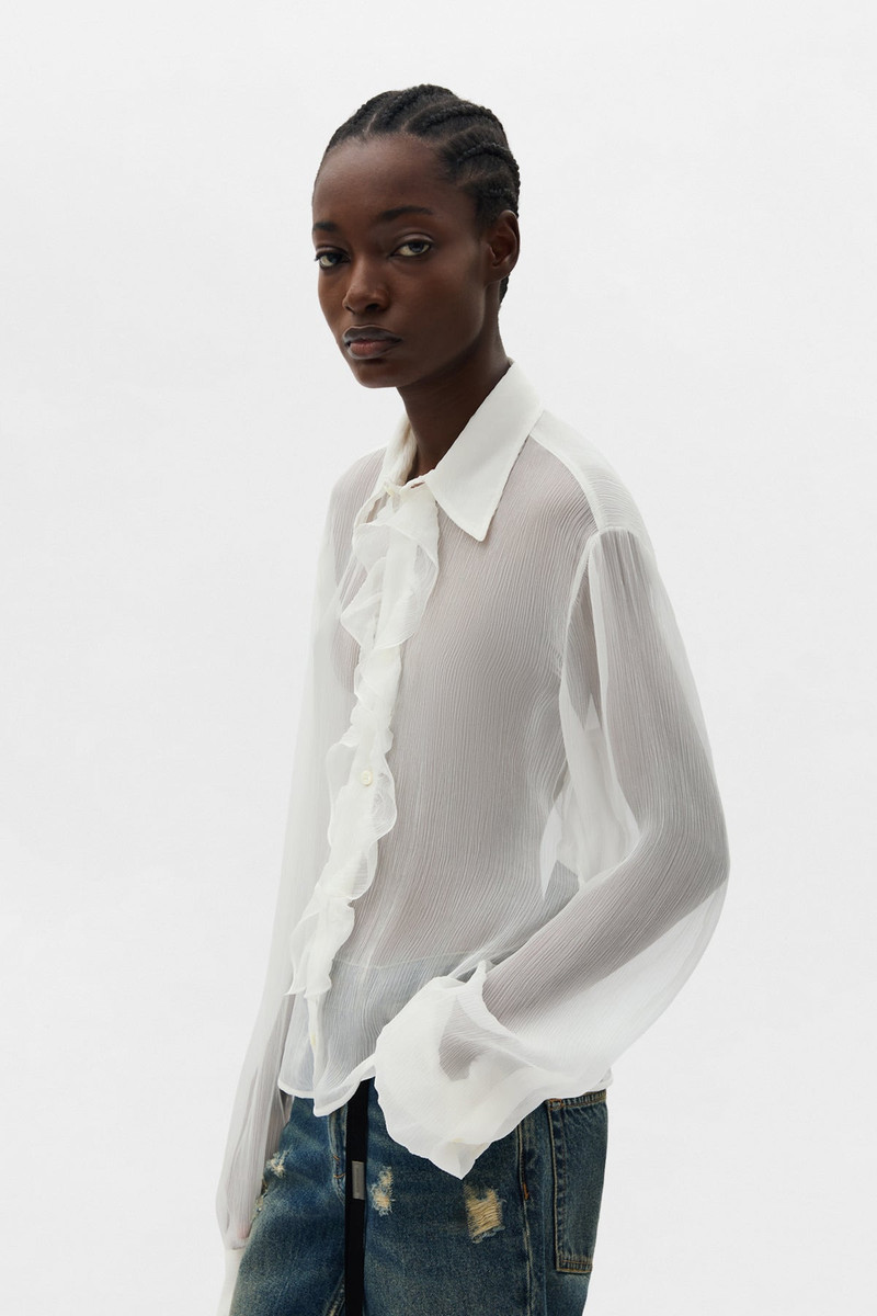 Ann Demeulemeester Erma Slim Fit Ruffled Shirt outlook