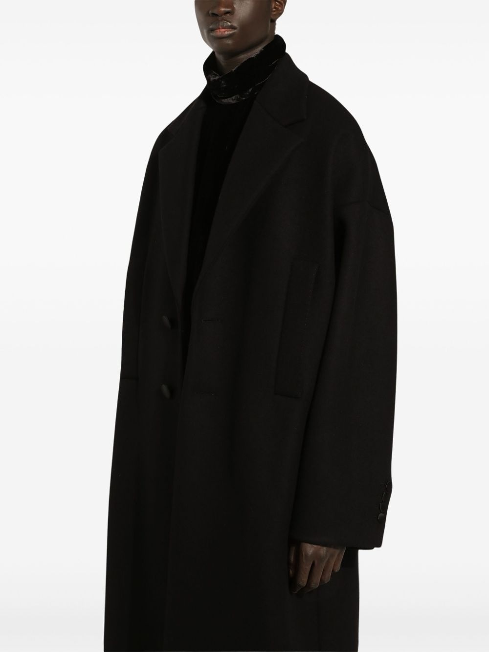 oversize single-breasted coat - 5