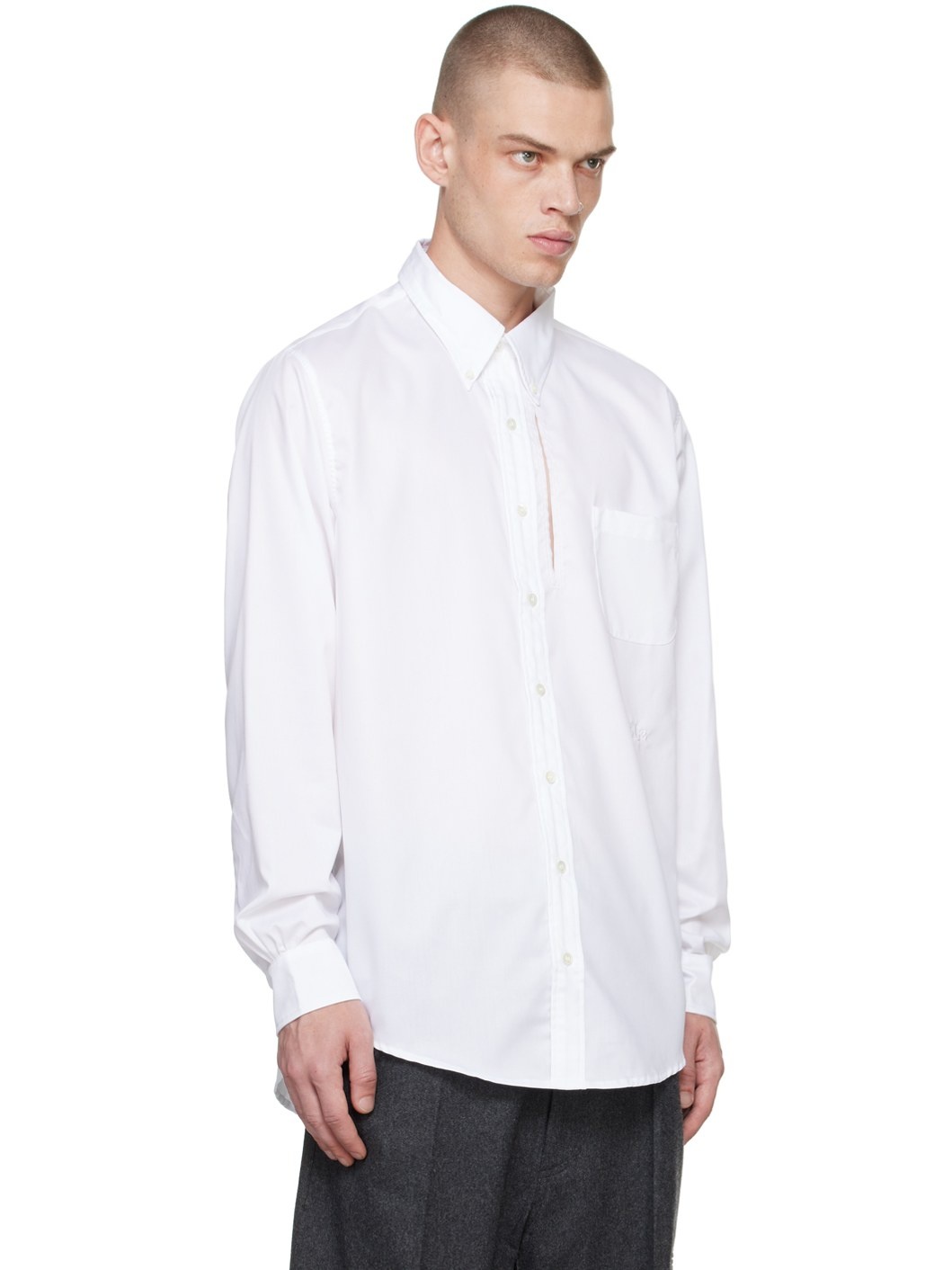 White Button-Down Shirt - 2