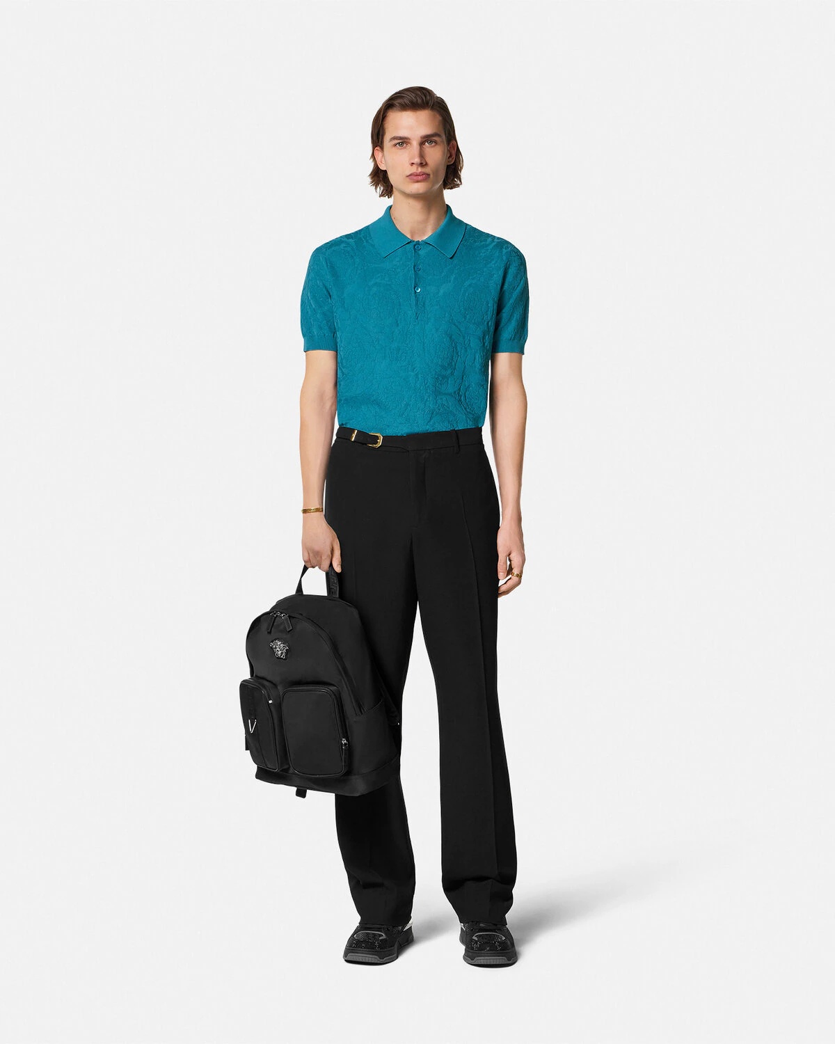 Barocco Knit Polo Shirt - 2