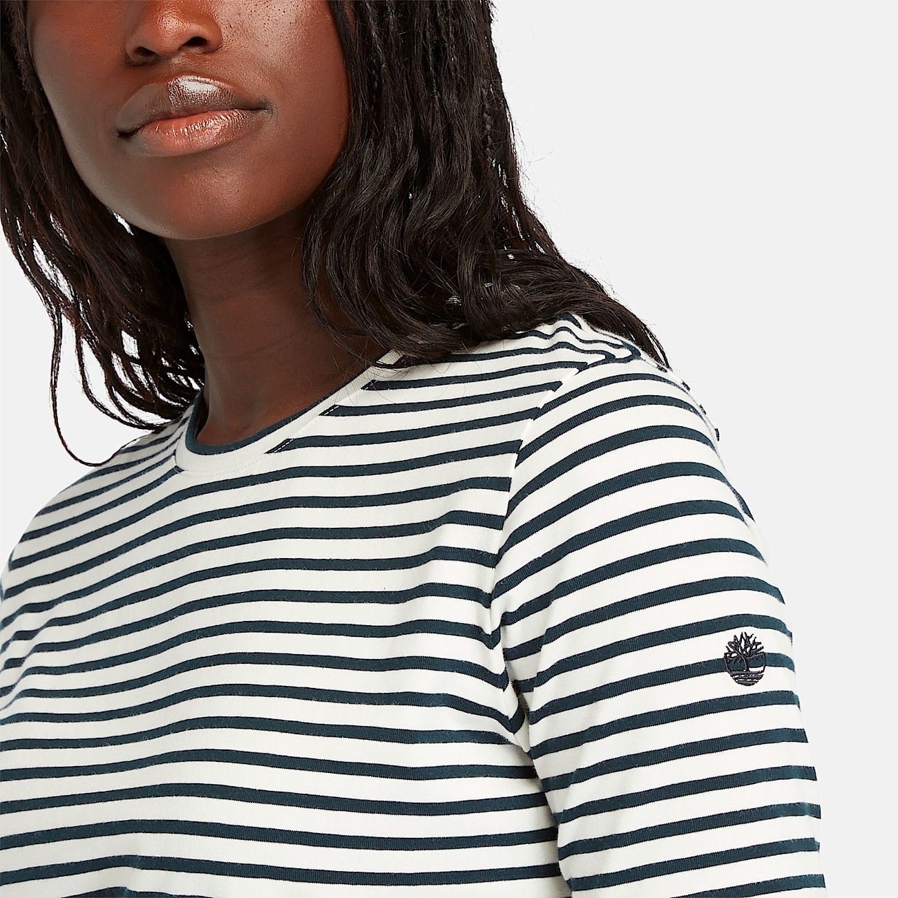Women's Striped Short-Sleeve Baby T-Shirt - 4