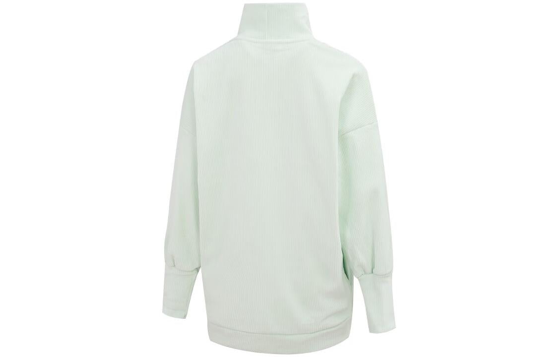 (WMNS) New Balance High Collar Pullover 'Lime Green' WT13110-WES - 2