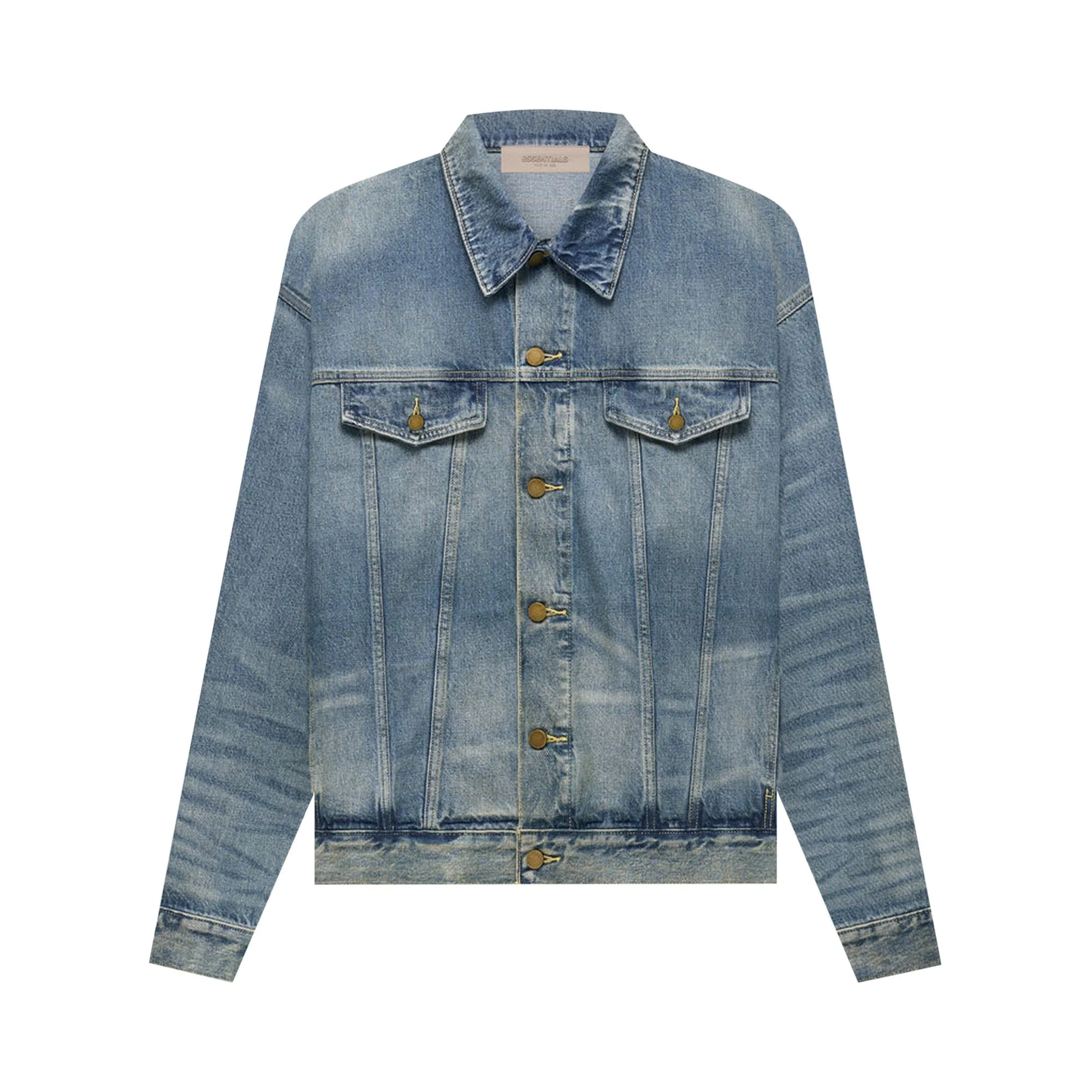 Fear of God Essentials Trucker Jacket 'Indigo' - 1