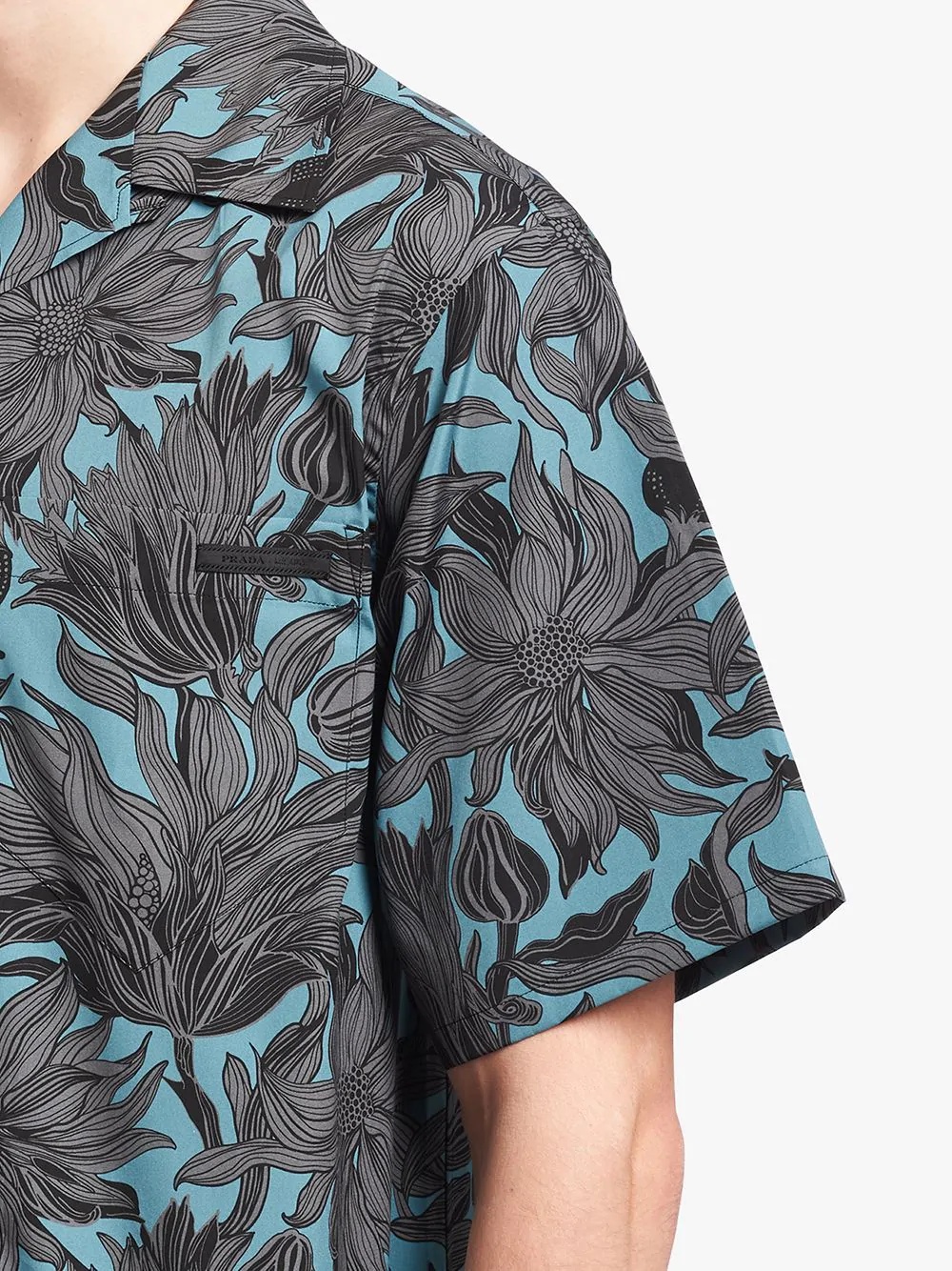 floral-print short-sleeved shirt - 5