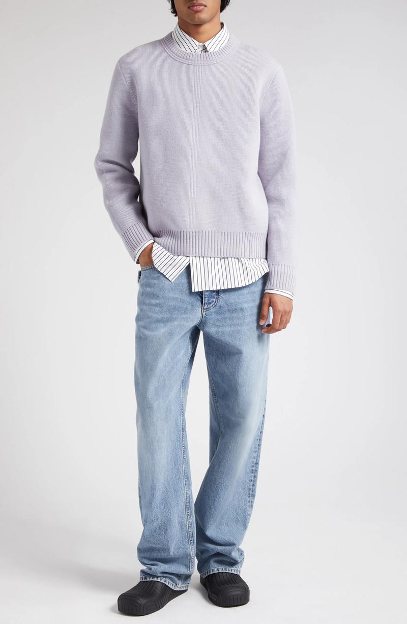 Crewneck Wool Milano Stitch Sweater 1