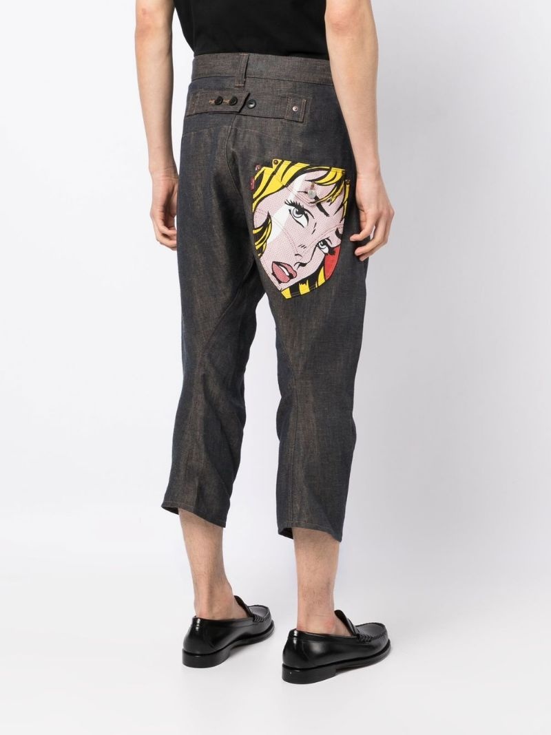 pop art cropped trousers - 4