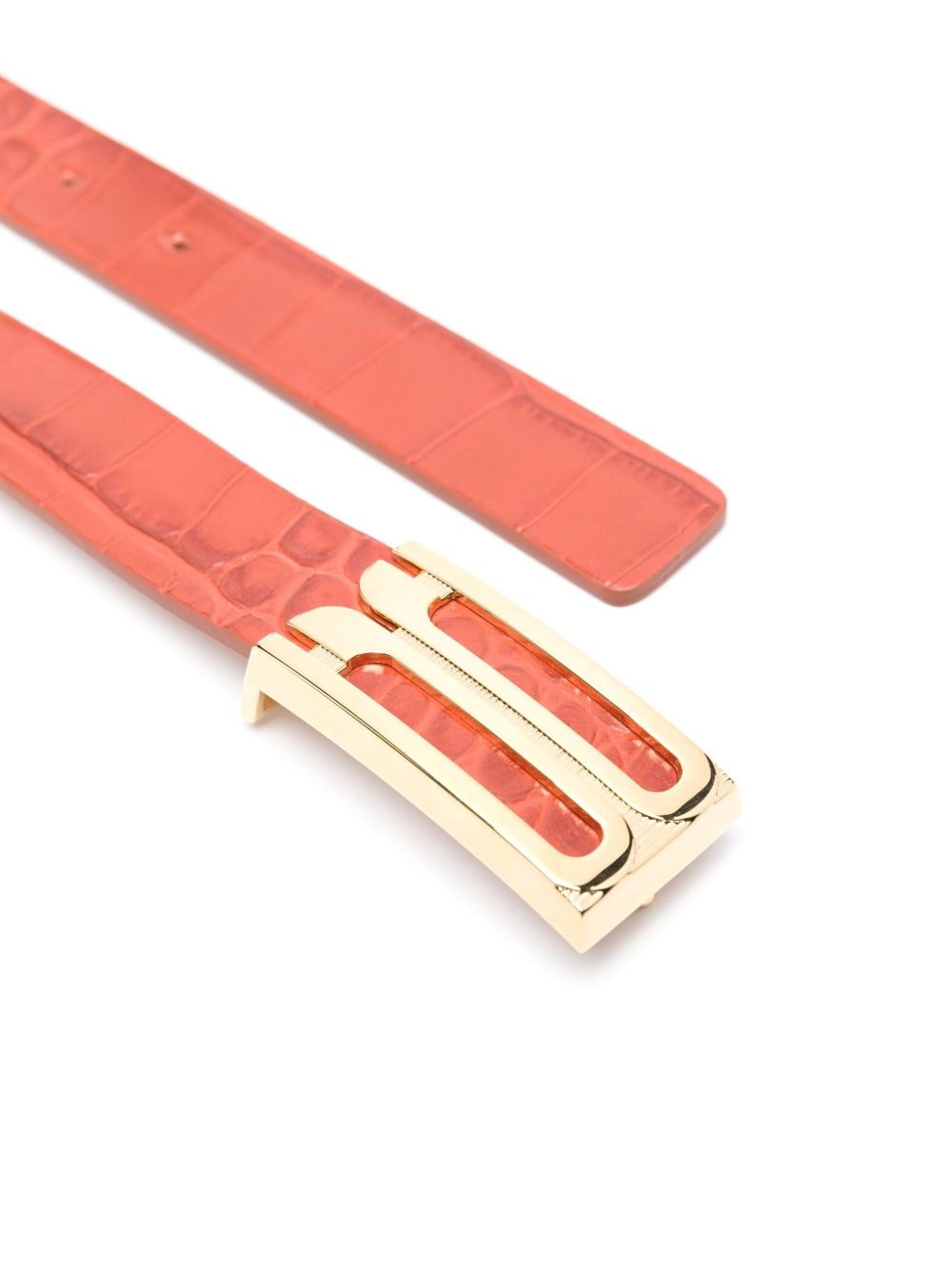 crocodile-embossed belt - 2