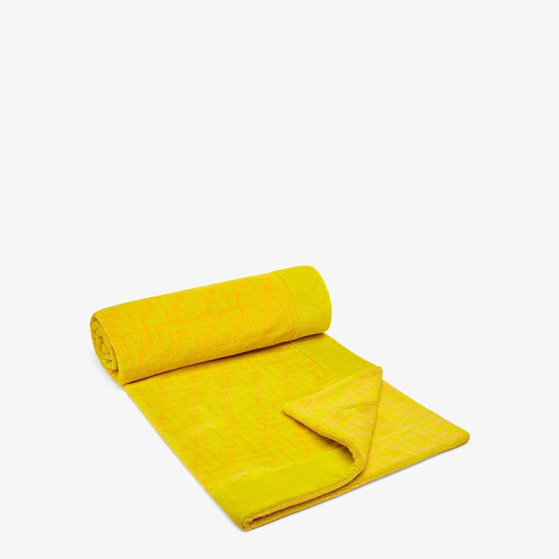 FENDI Yellow cotton beach towel outlook