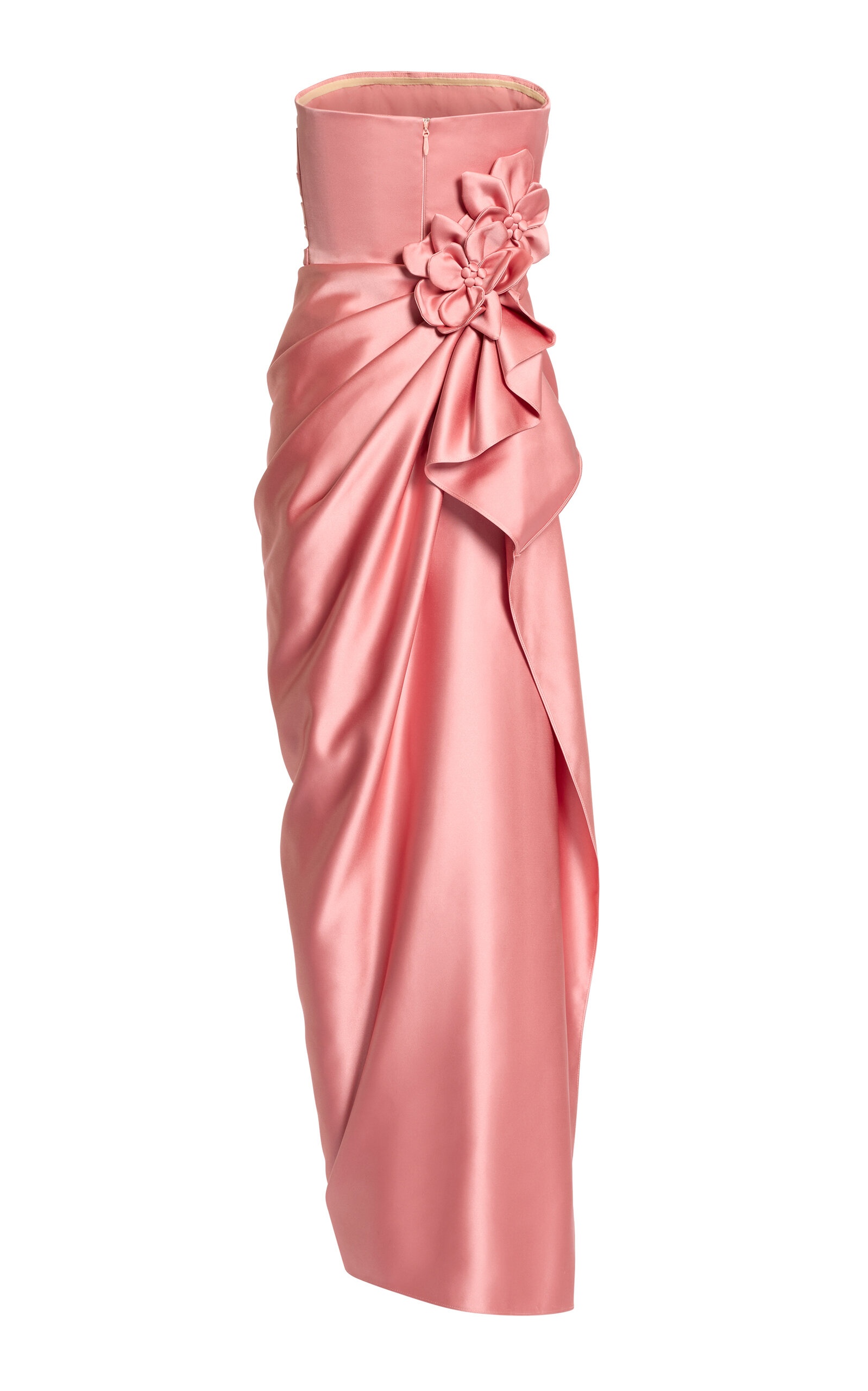 strapless open back dress Strong Feelings Red Satin Maxi Dress – Shop the Mint