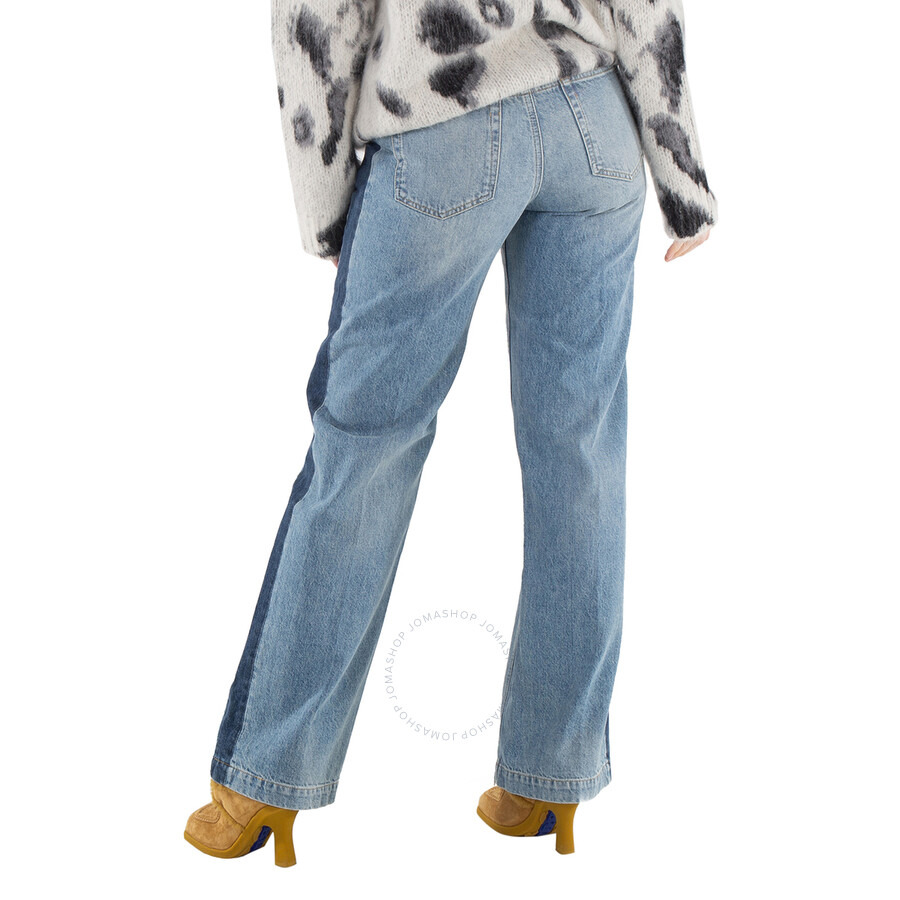 Stella McCartney Blue Panelled Straight-Leg Denim Jeans - 3