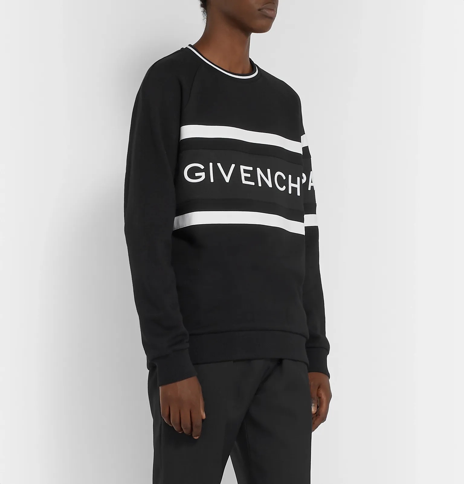 Logo-Embroidered Striped Loopback Cotton-Jersey Sweatshirt - 4