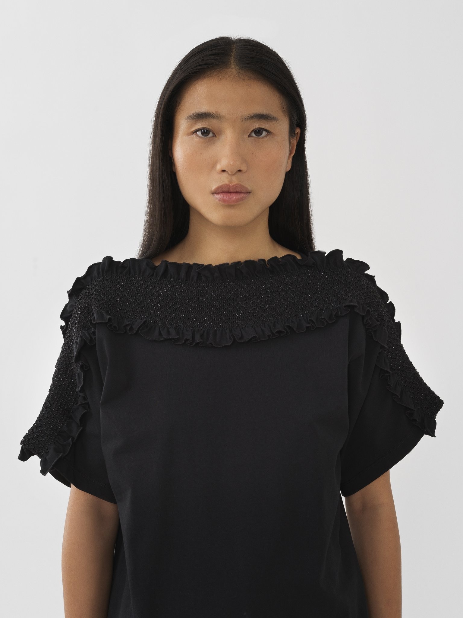SMOCKED LUREX TOP - 6