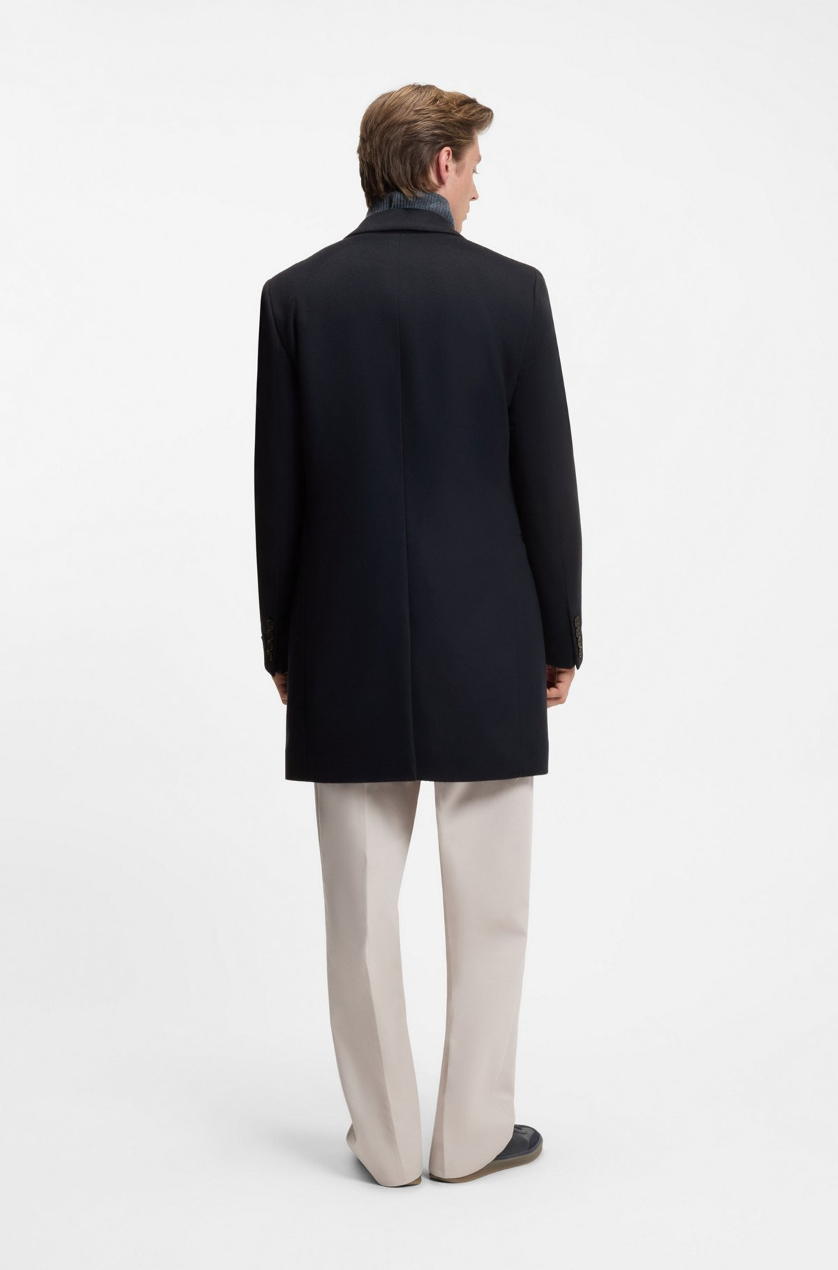 BECKHAM X BOSS SLIM-FIT COAT IN WOOL AND CASHMERE - 5
