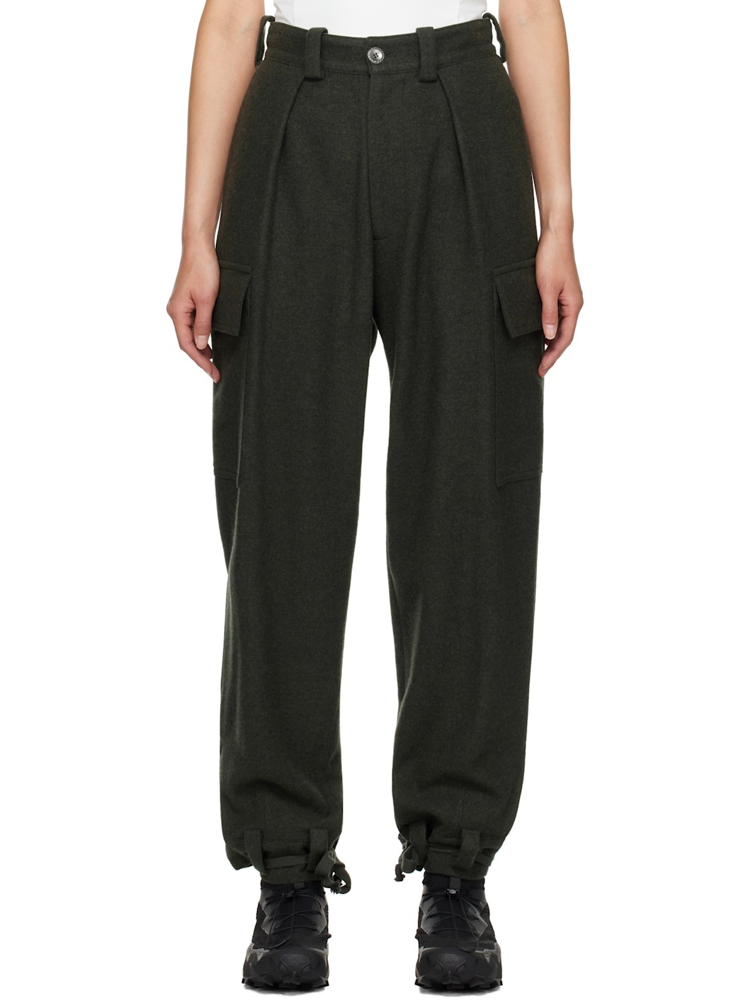 Khaki Military Wool Trousers - 1