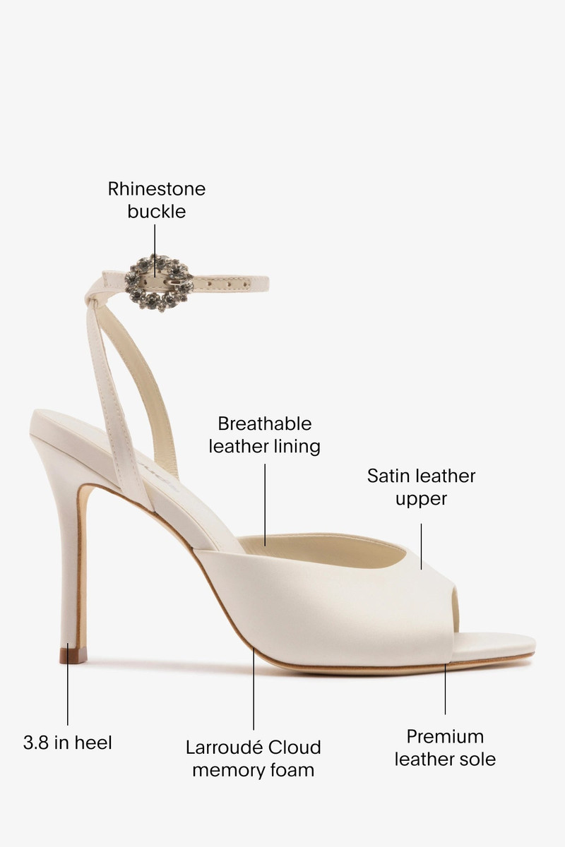 Jasmine Sandal White Satin 5