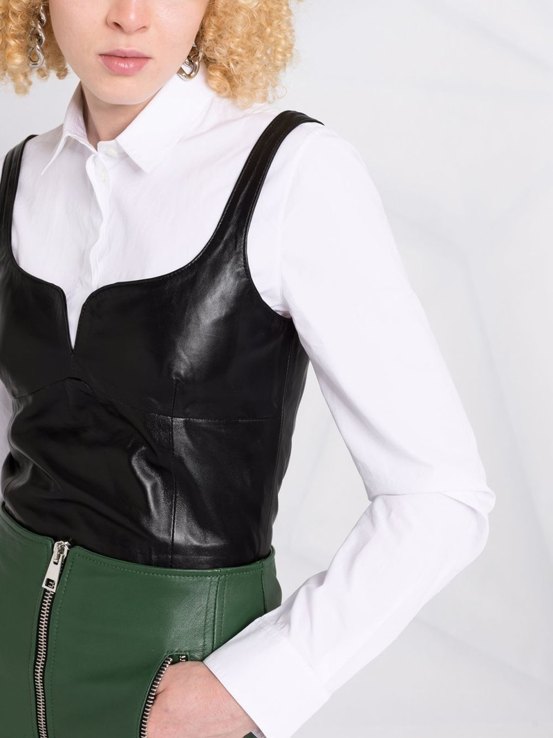 cropped leather vest 5