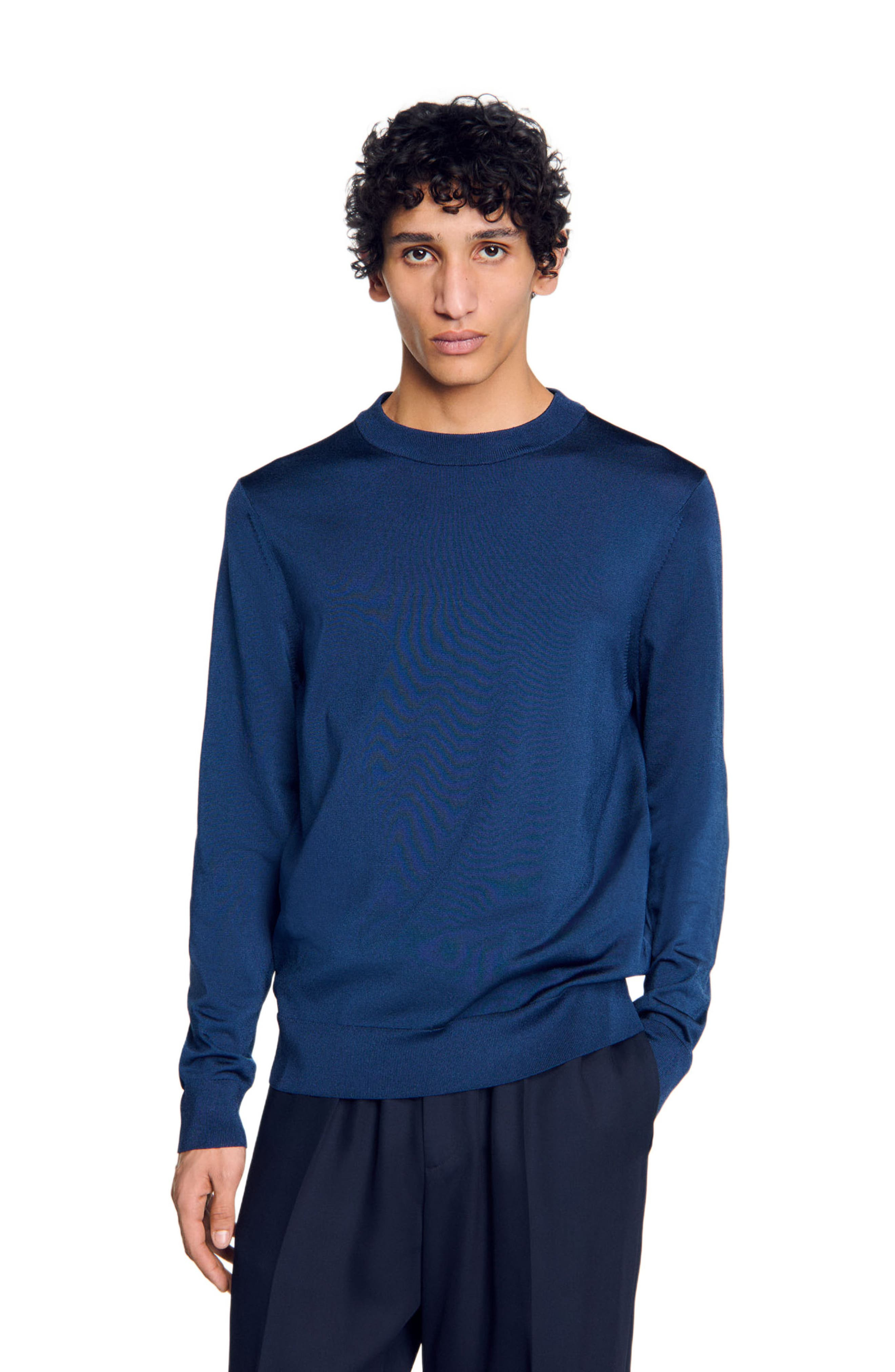 SANDRO Fine knit sweater in Royal Blue at Nordstrom - 3