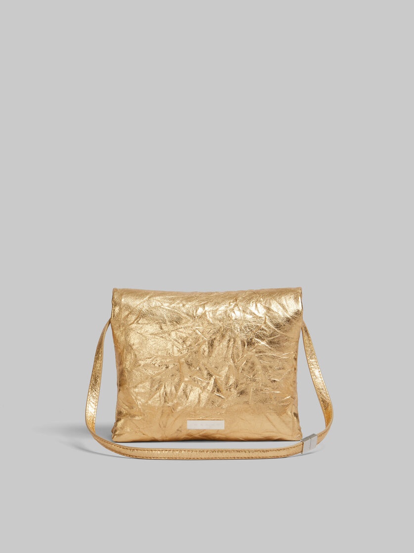 GOLD LEATHER MINI PRISMA POUCH - 3