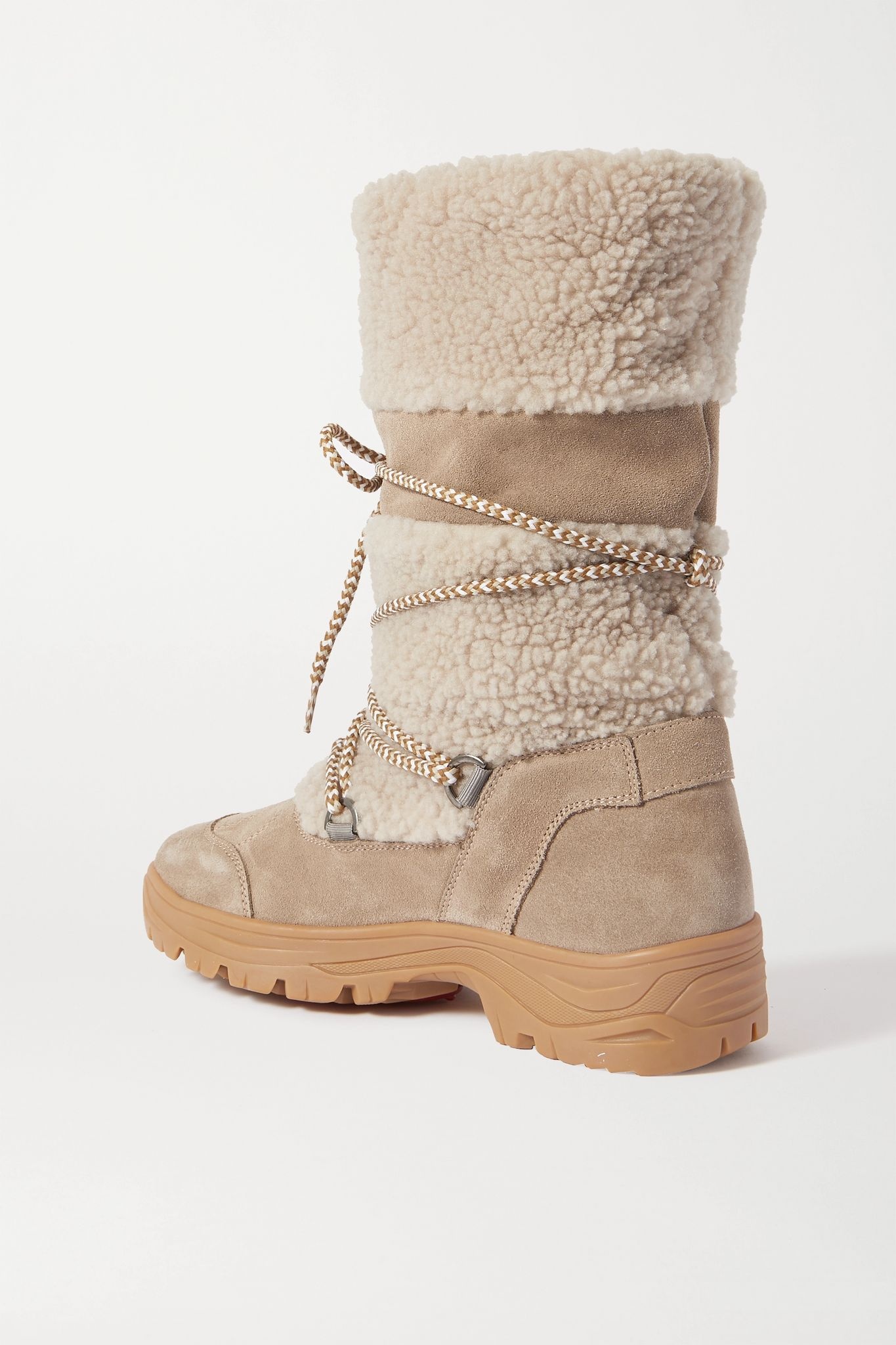 Alta Badia embroidered suede and shearling snow boots - 3