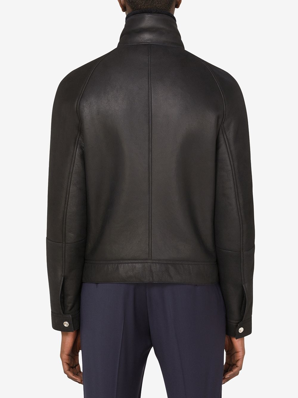 shearling lined bomber jacket - 4