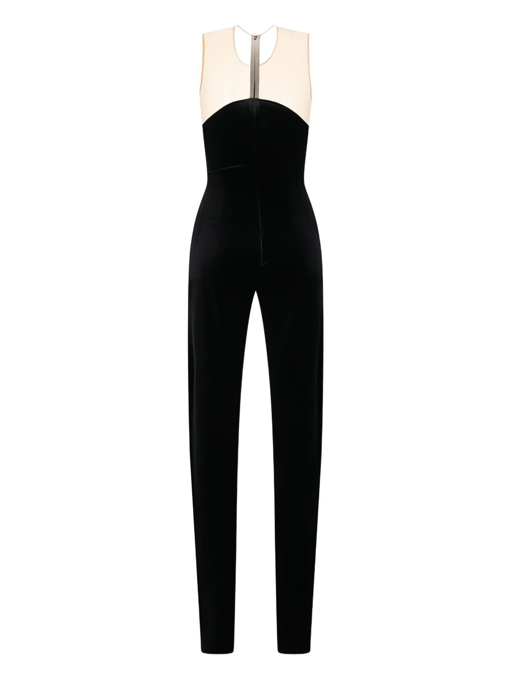 wave-neckline panelled jumpsuit - 2