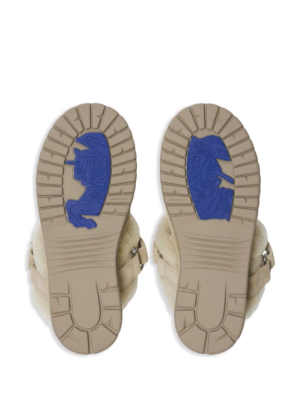 shearling suede mules - 5