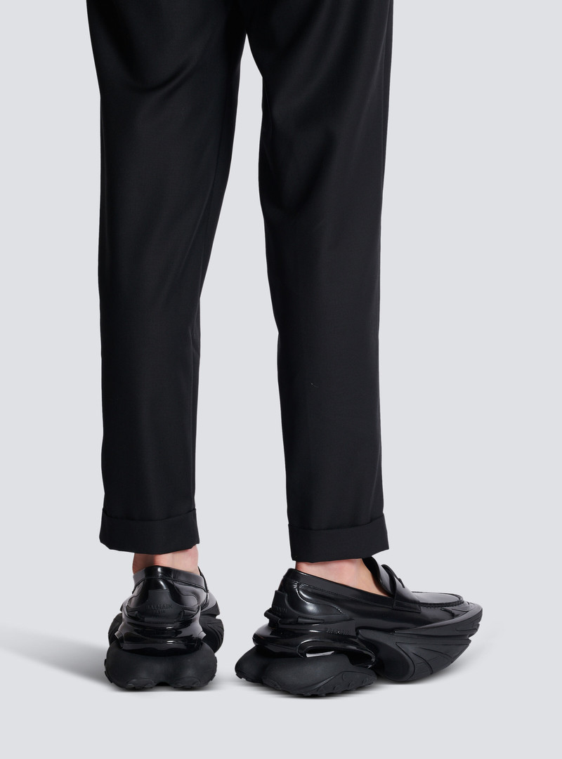 Balmain Main Lab Unicorn glazed leather loafers outlook