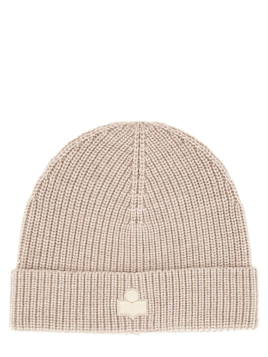 Isabel Marant Wool Hat With Logo Patch - 1