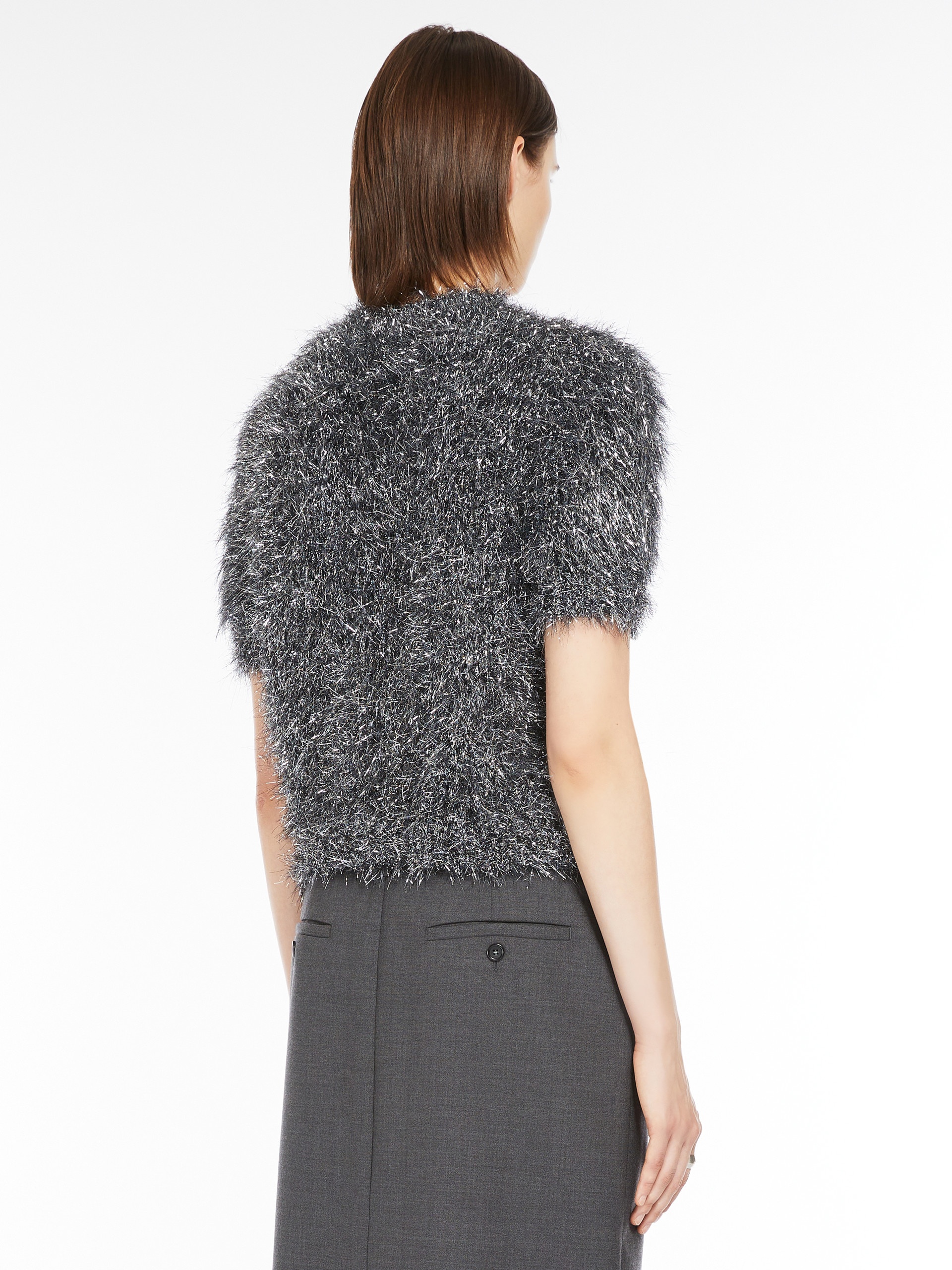 BAGAGLI Cropped lurex sweater - 4