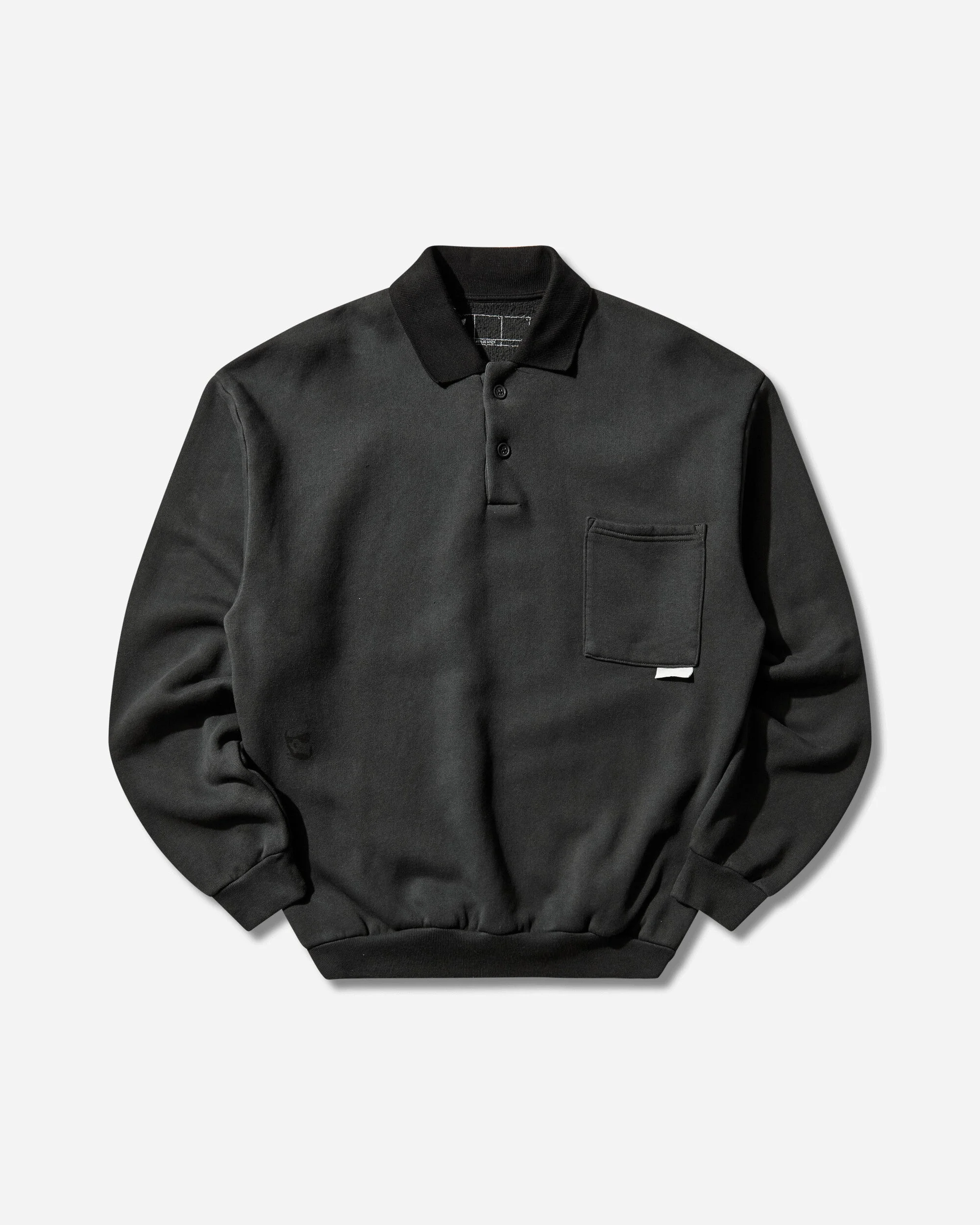 Men's 30001 Replicated Polo Sweatshirt Phantom Black - 1