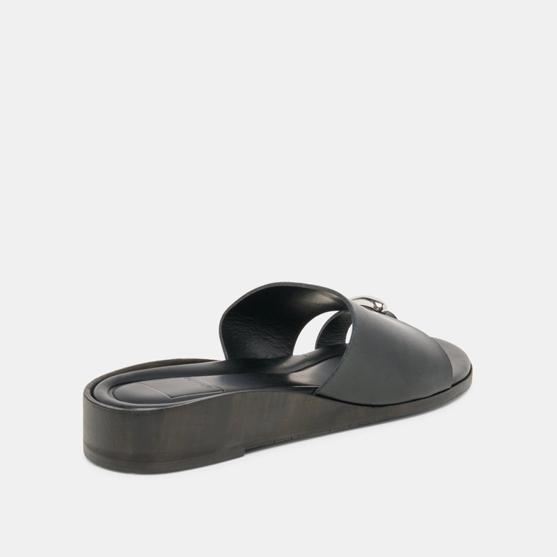 MOXY SANDALS BLACK LEATHER 3