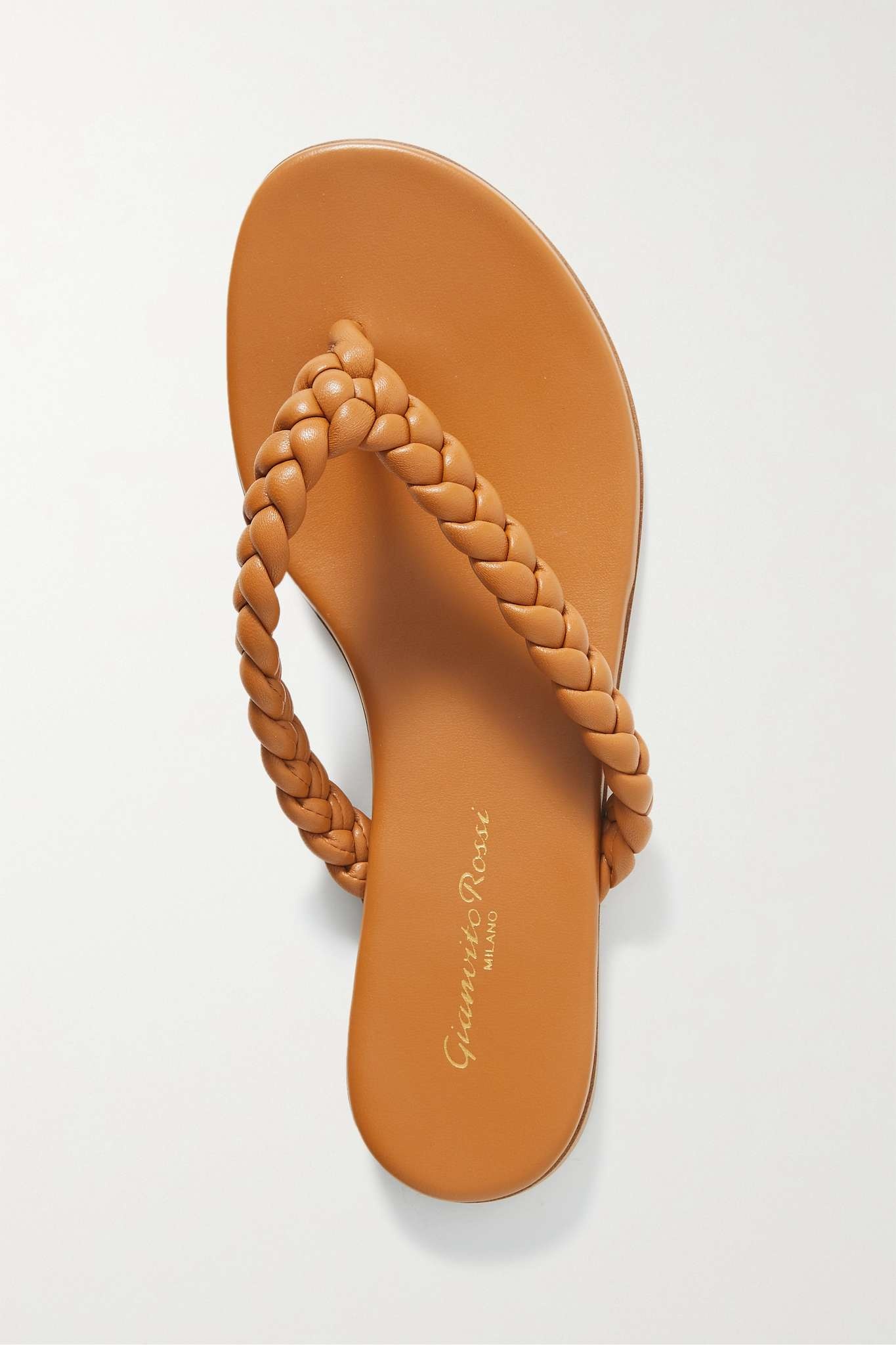 Tropea braided leather flip flops - 5