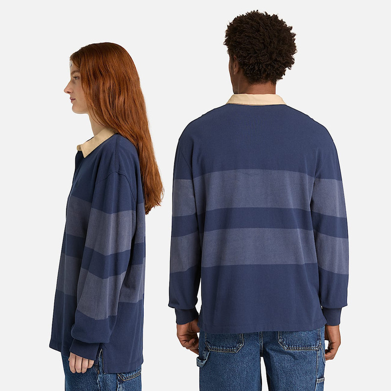 Striped Long-Sleeve Rugby Polo Shirt 3
