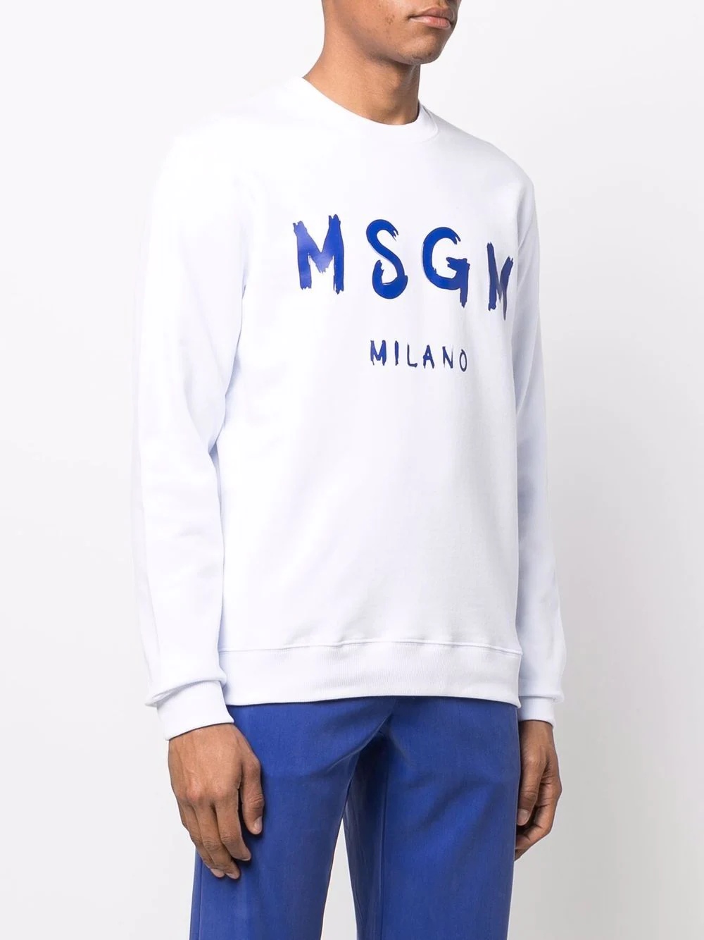 logo-print cotton sweatshirt - 3