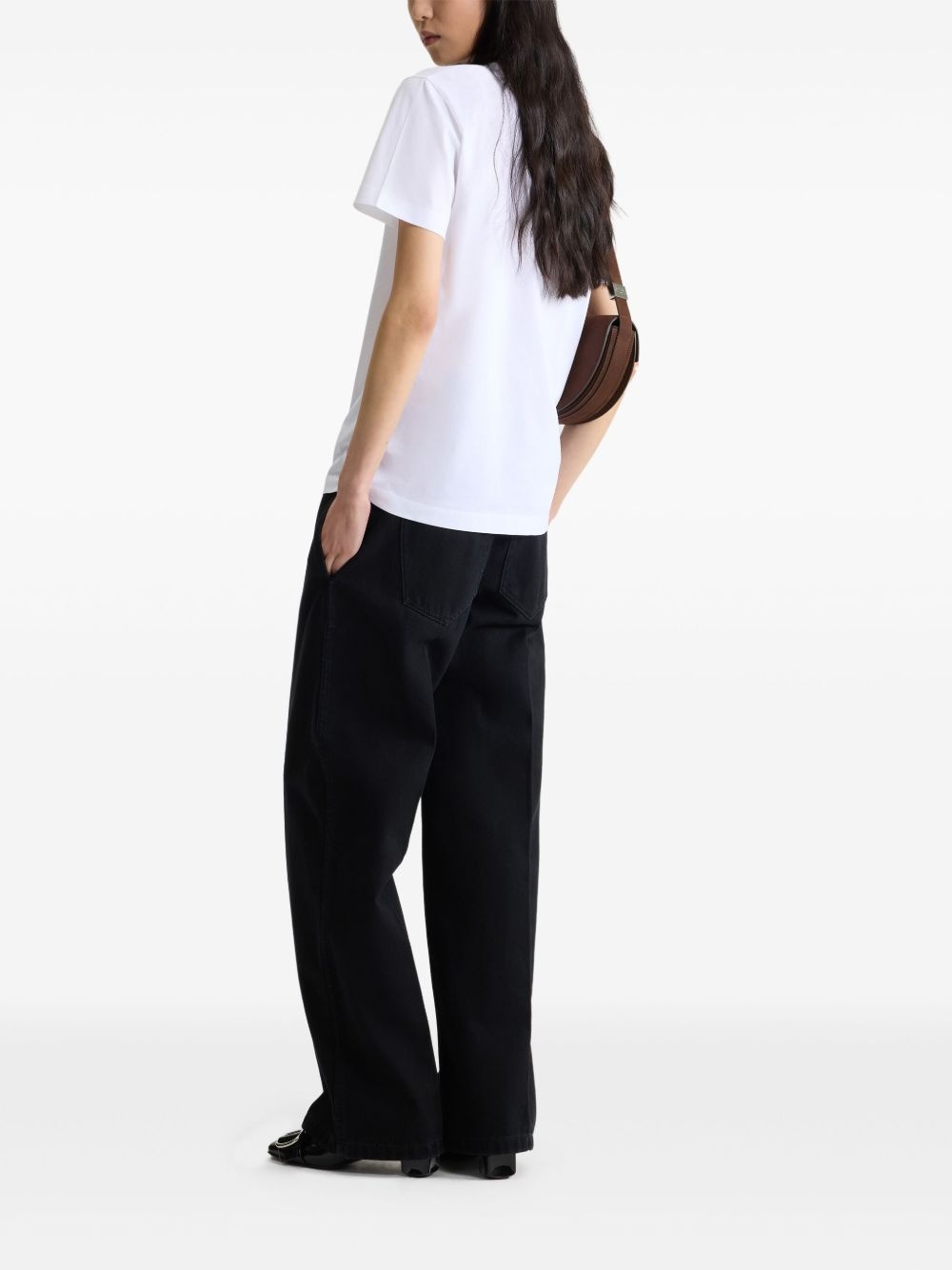 logo-embroidered T-shirt - 3