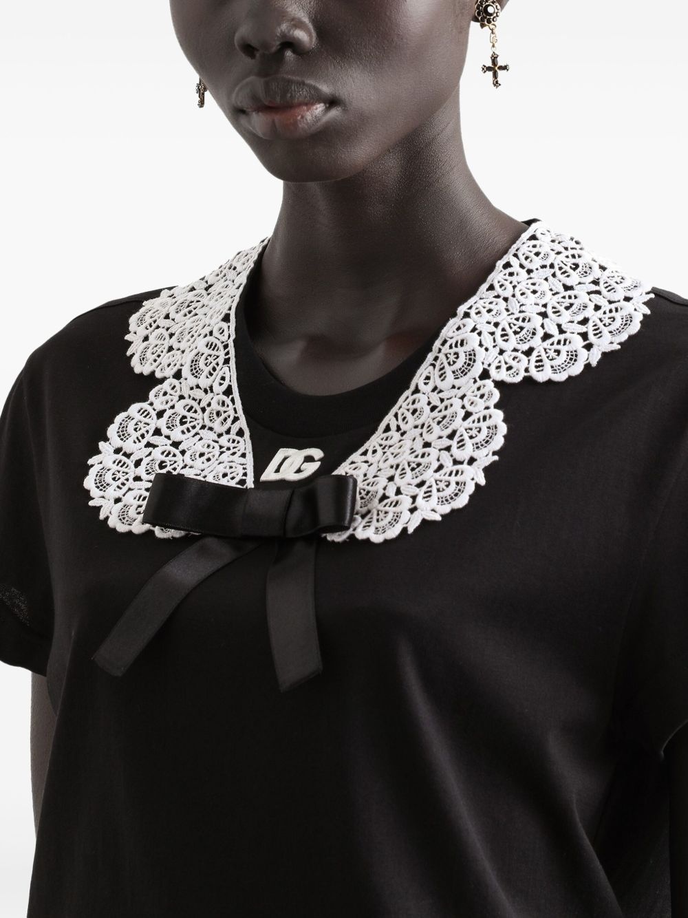 lace-trim blouse - 5