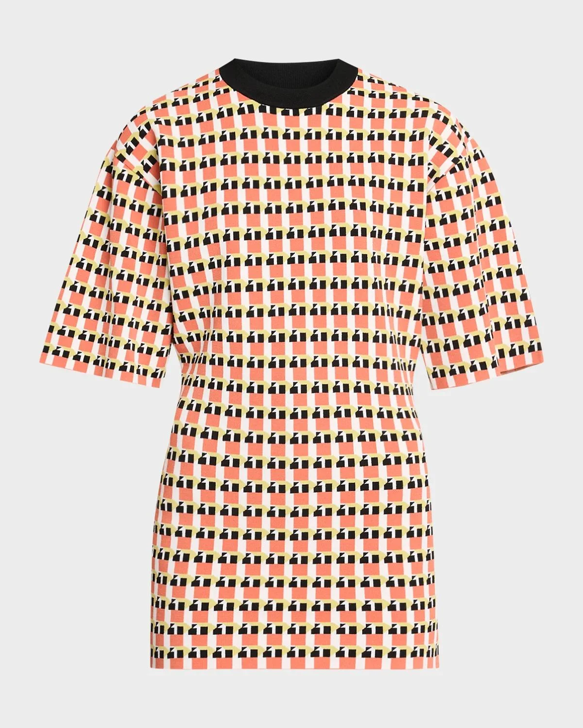 Francine Geo Compact Knit Short-Sleeve Top - 1
