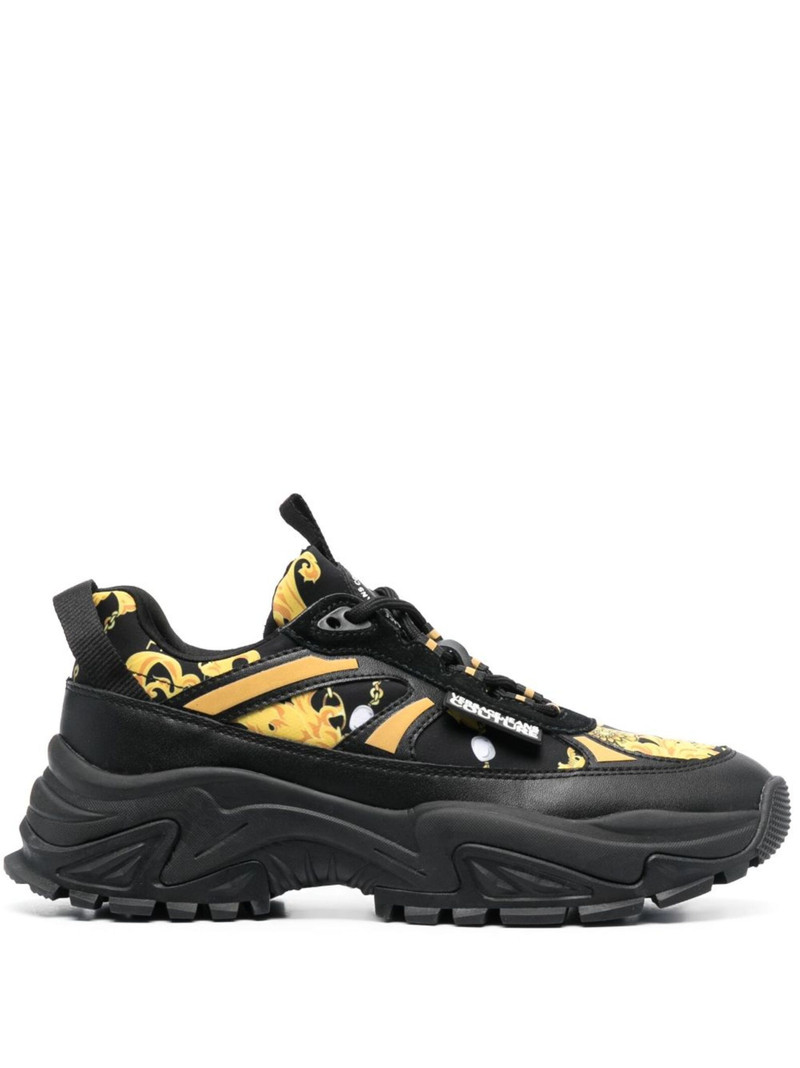 logo-print almond-toe sneakers - 1