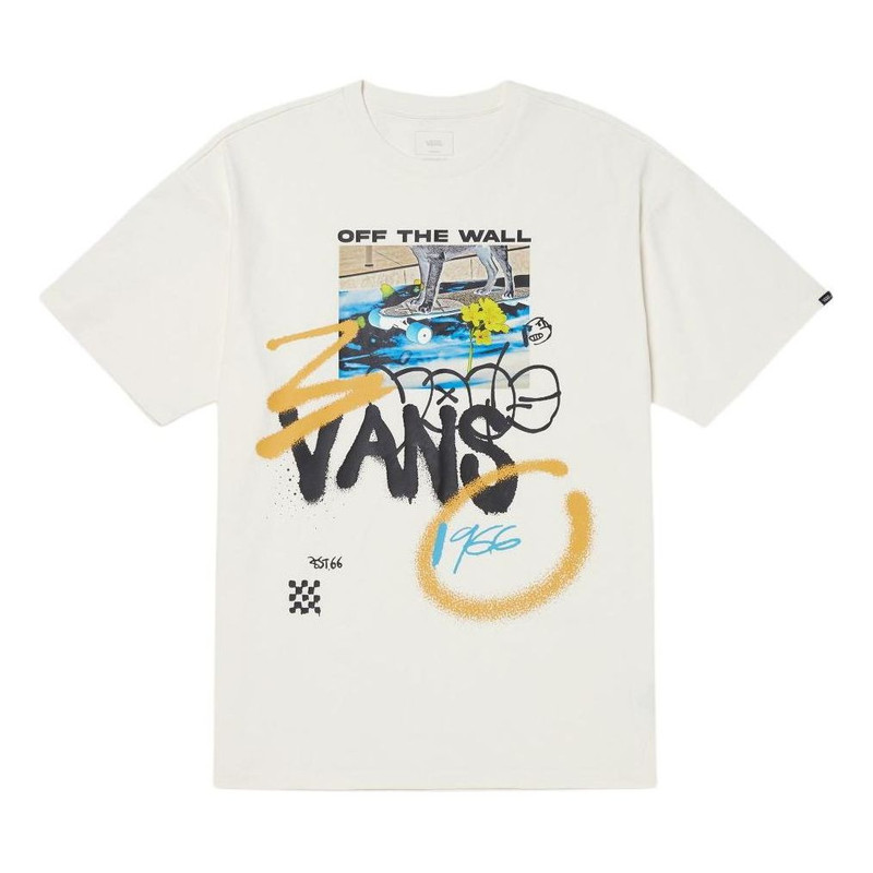 Vans College 그래픽 티셔츠 'White Black'VN000GPTFS8 1